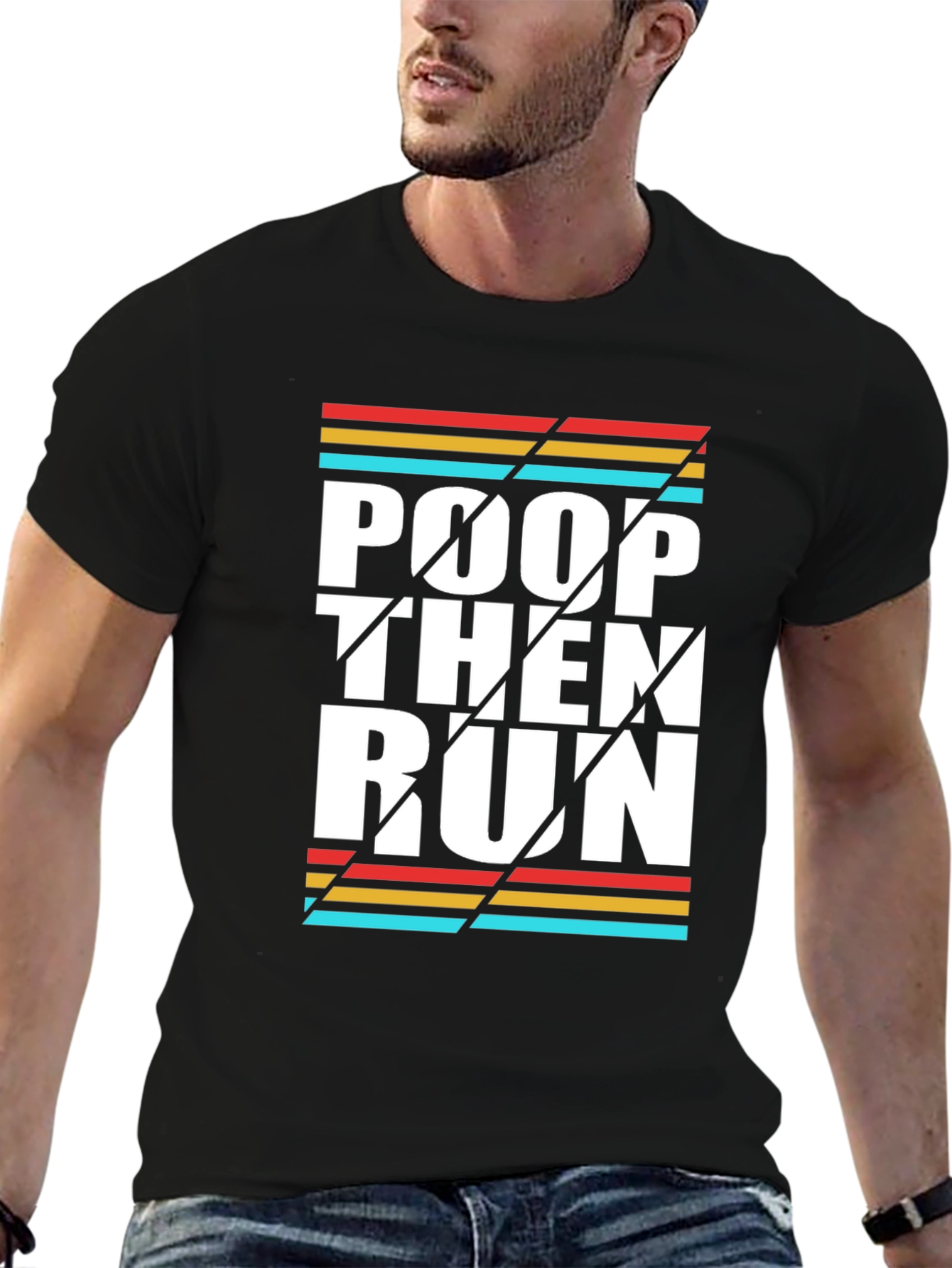 Poop Then Run Graphic Tee