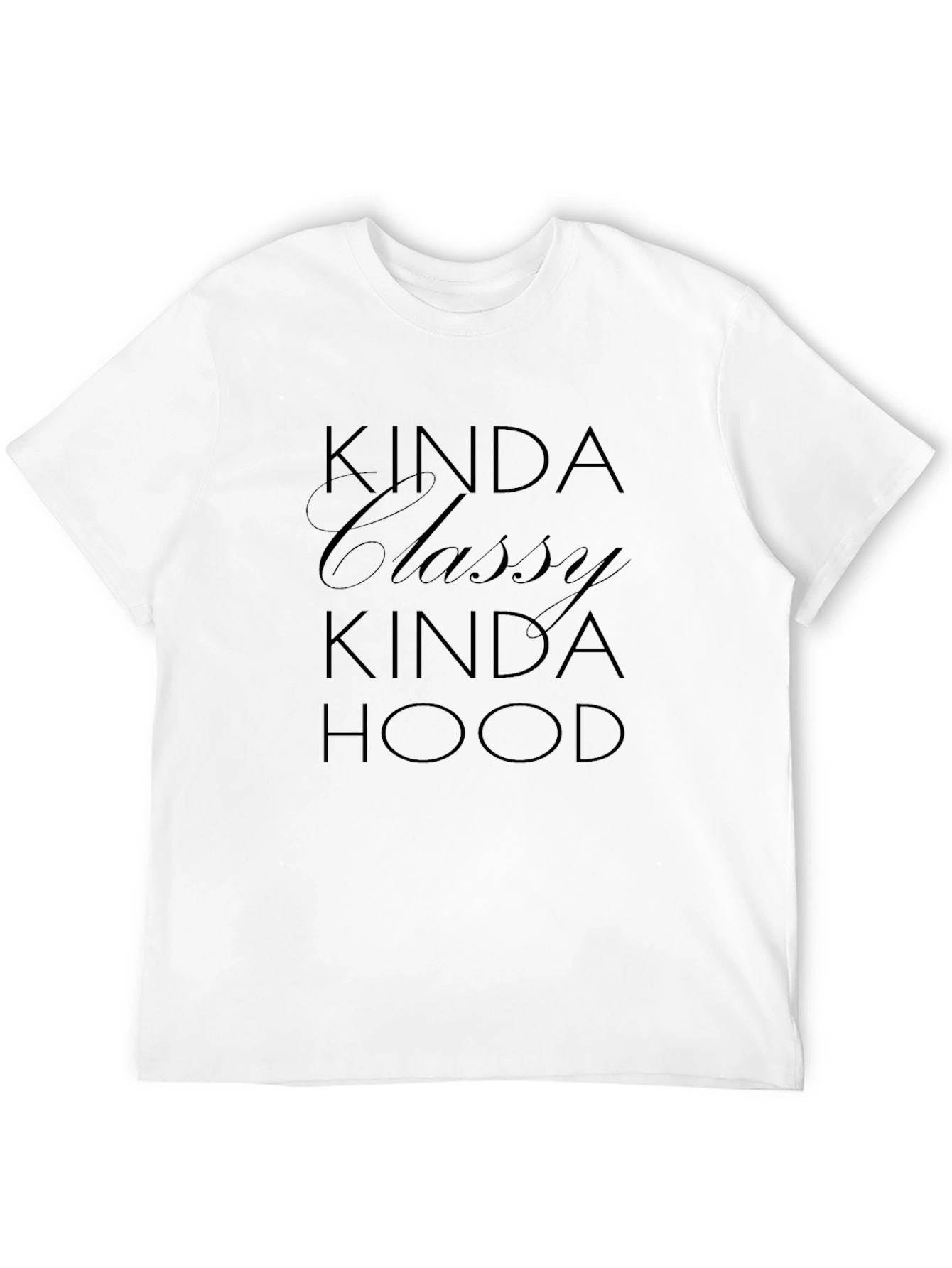 Kinda Classy Kinda Hood Graphic Tee - Black