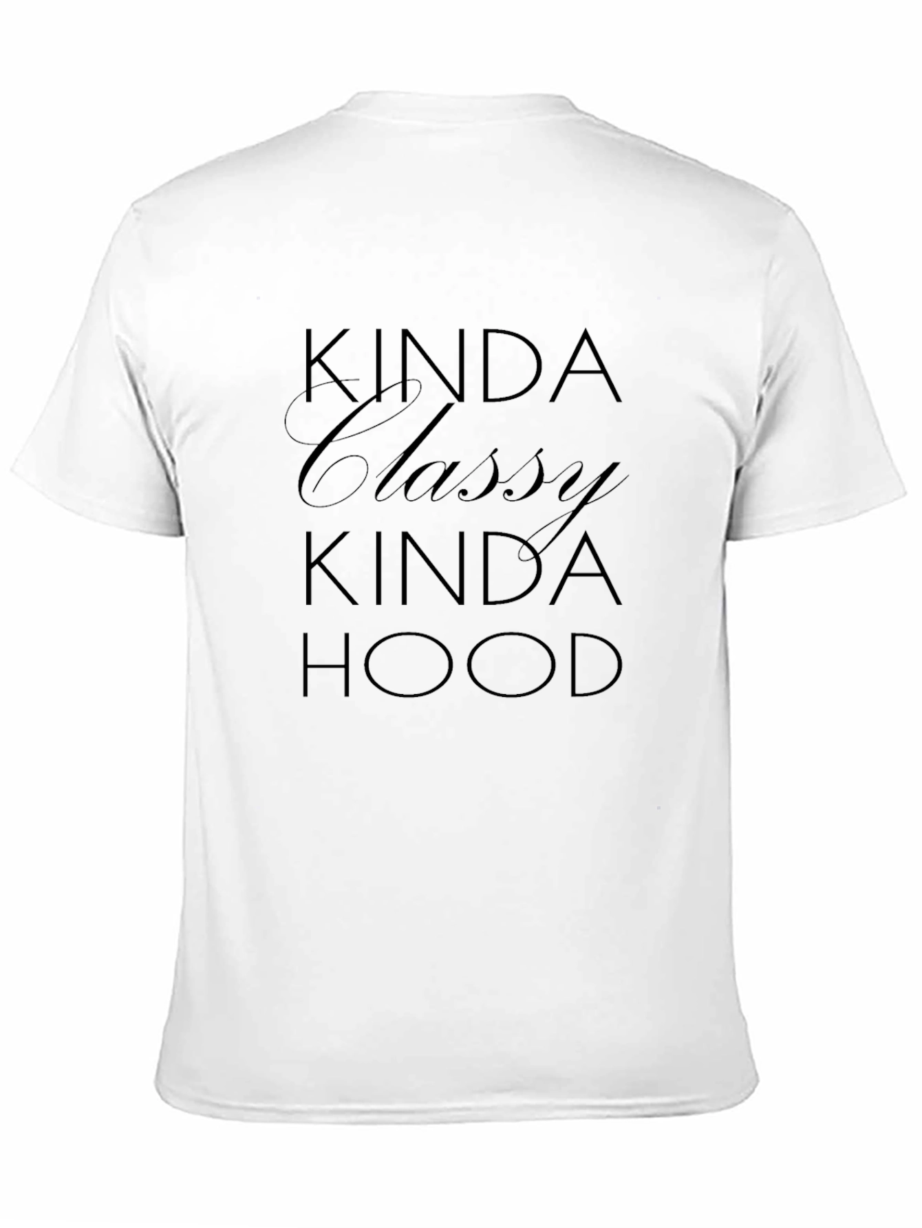 Kinda Classy Kinda Hood Graphic Tee - Black