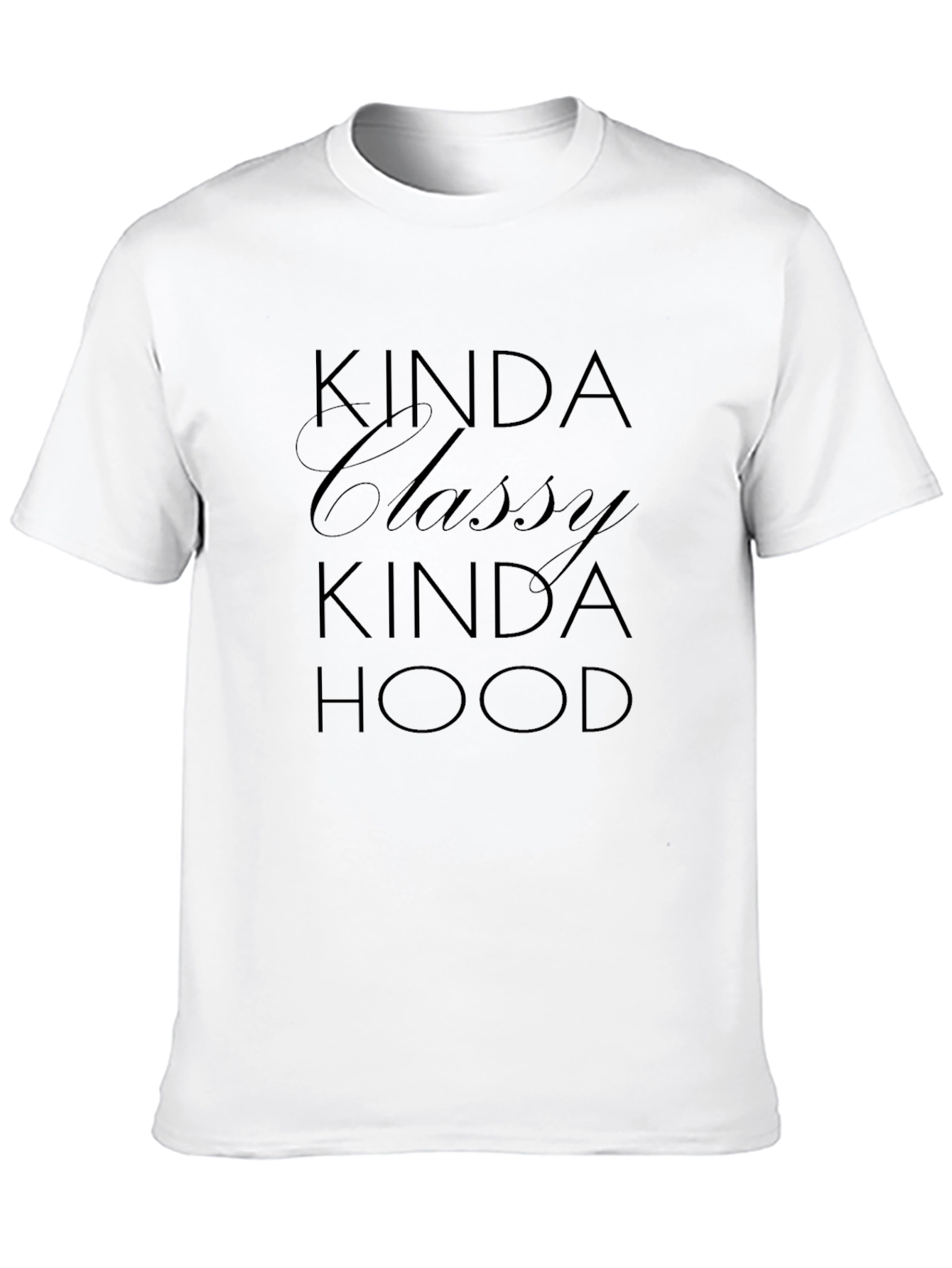 Kinda Classy Kinda Hood Graphic Tee - Black