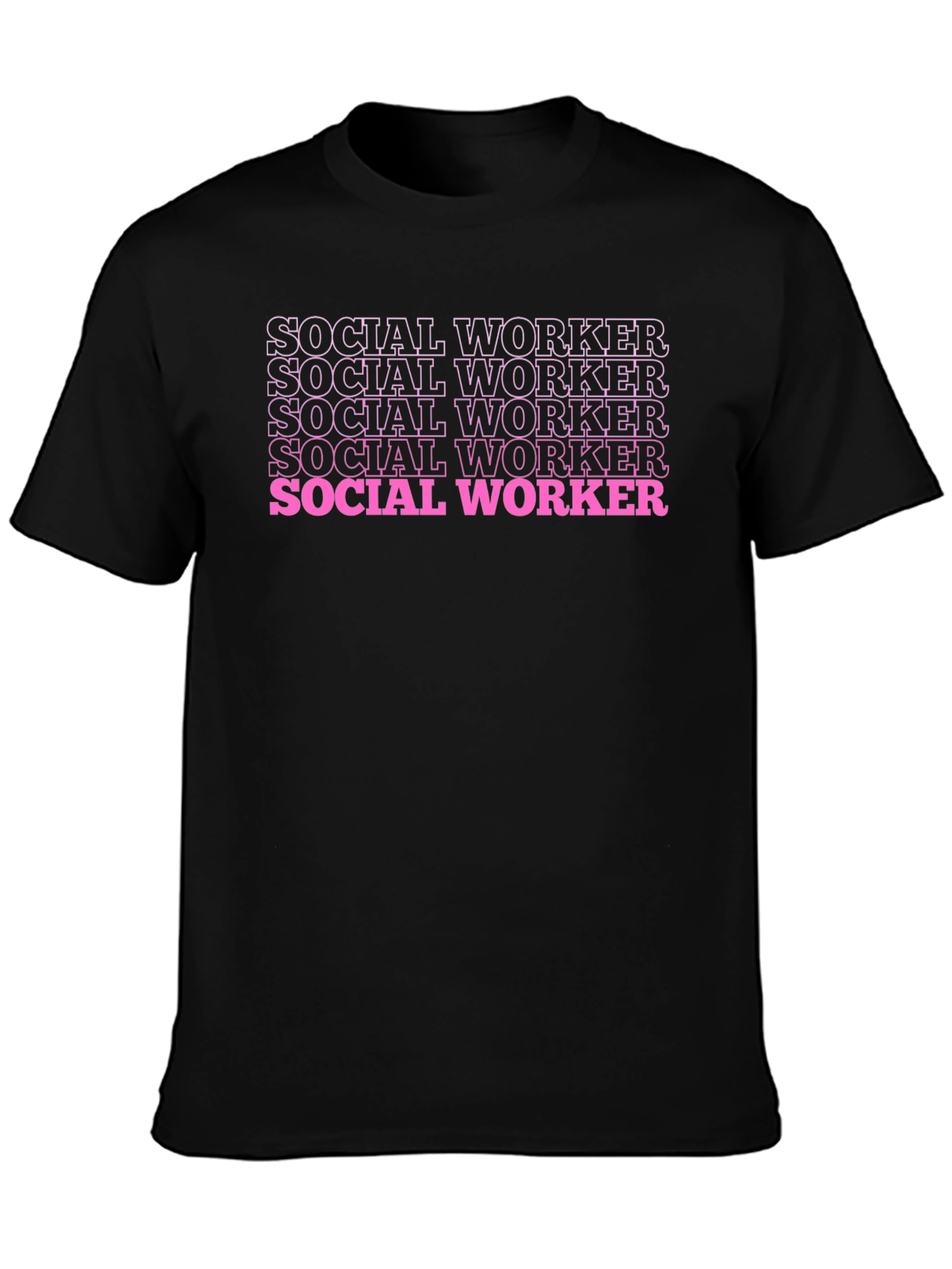Social Worker T-Shirt - Trendy Text Design