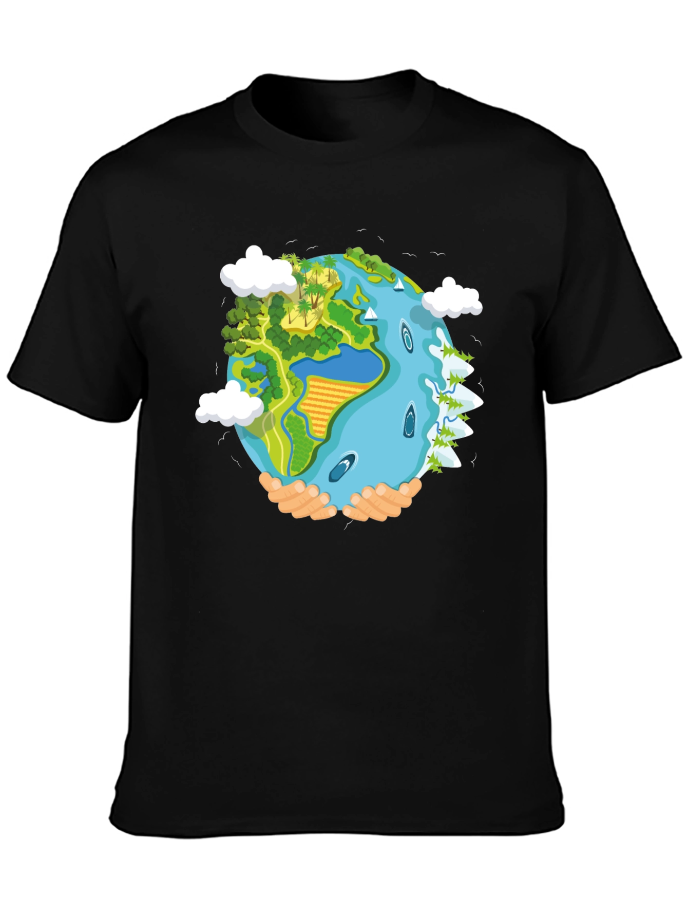 Earth in Hands Graphic Tee - Save the Planet