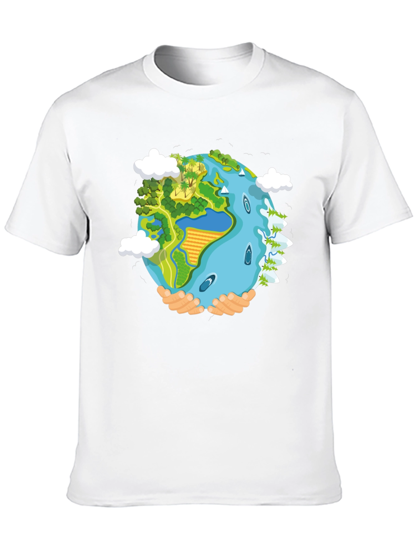 Earth in Hands Graphic Tee - Save the Planet