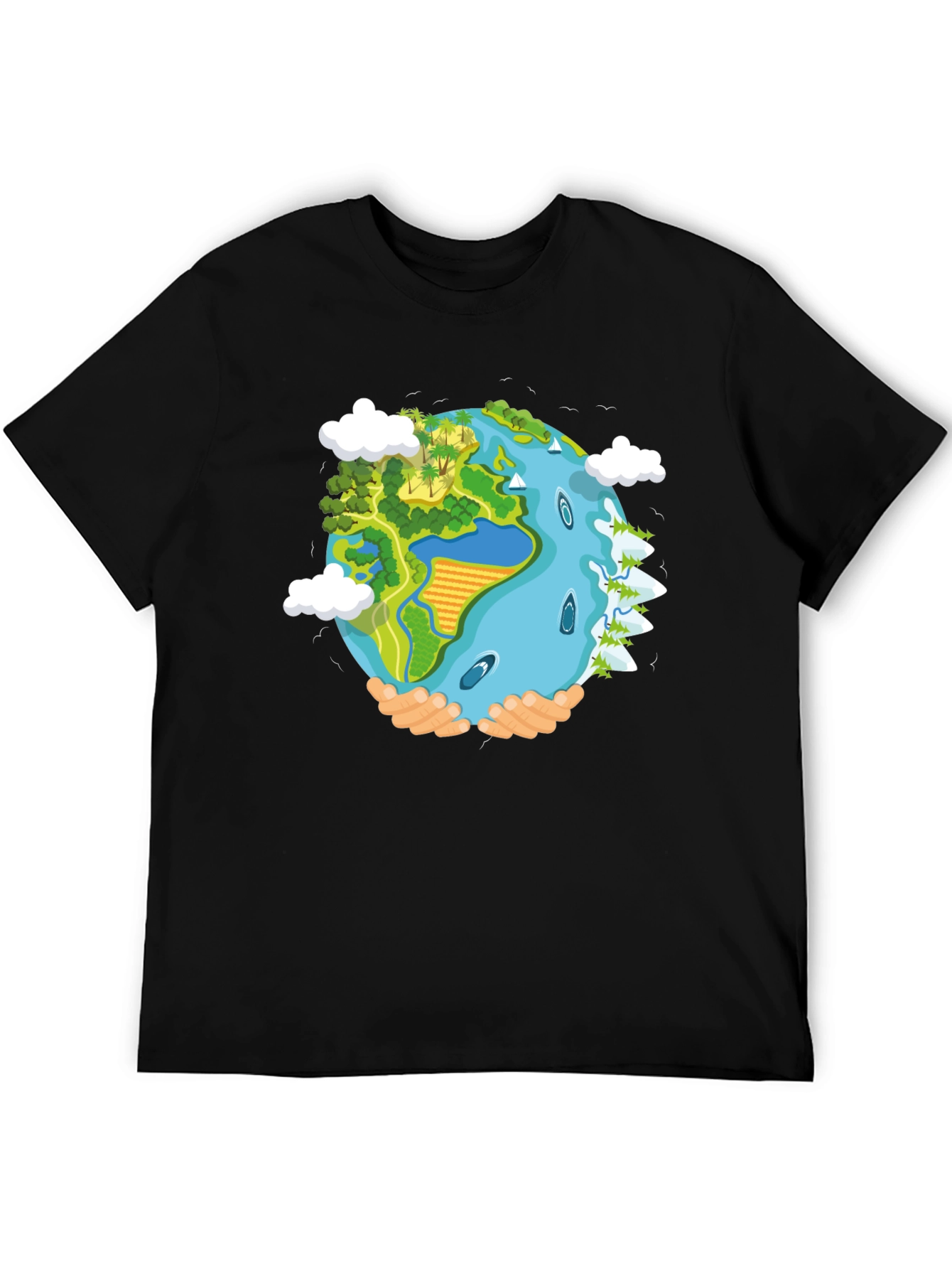 Earth in Hands Graphic Tee - Save the Planet