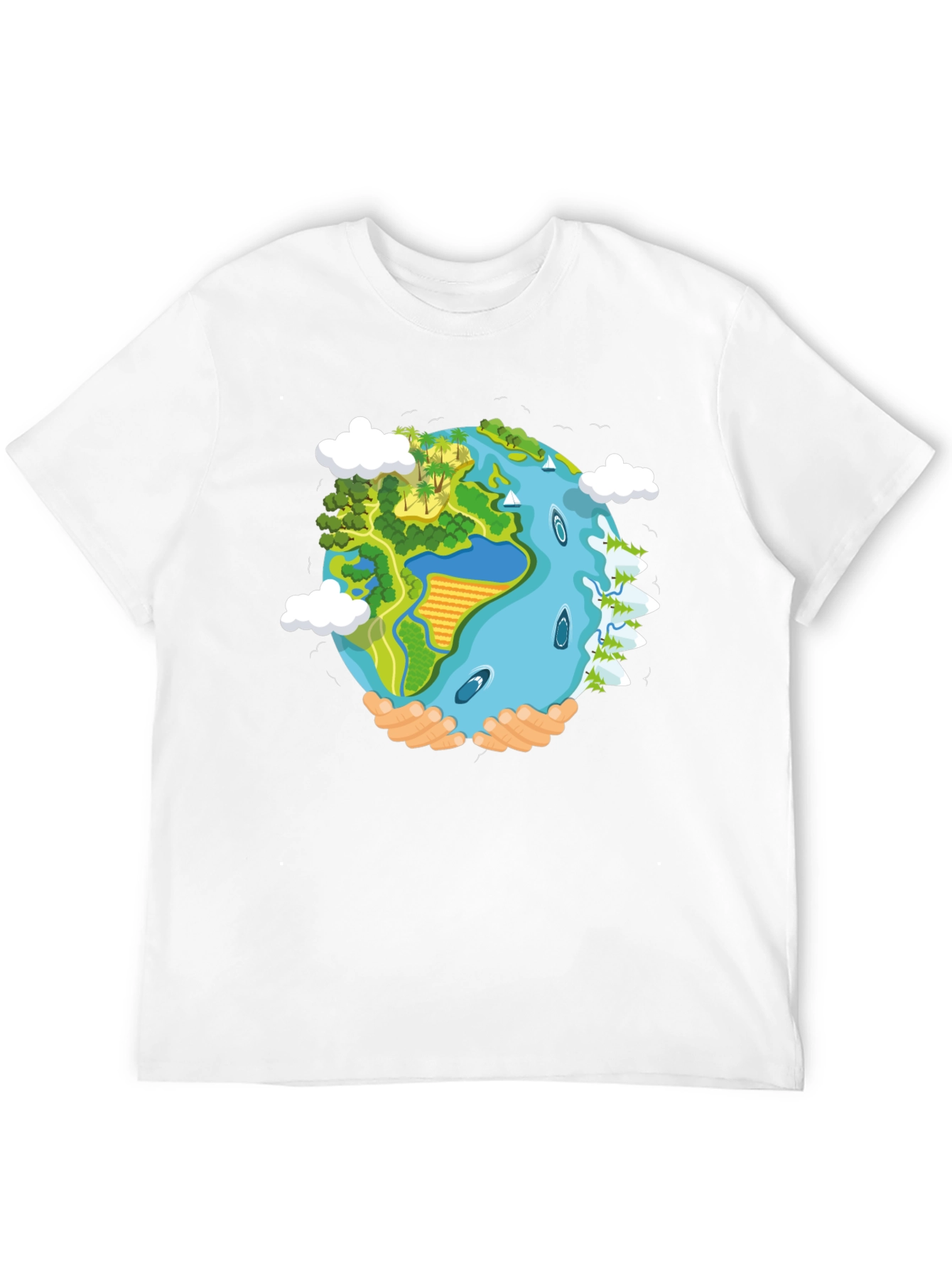 Earth in Hands Graphic Tee - Save the Planet