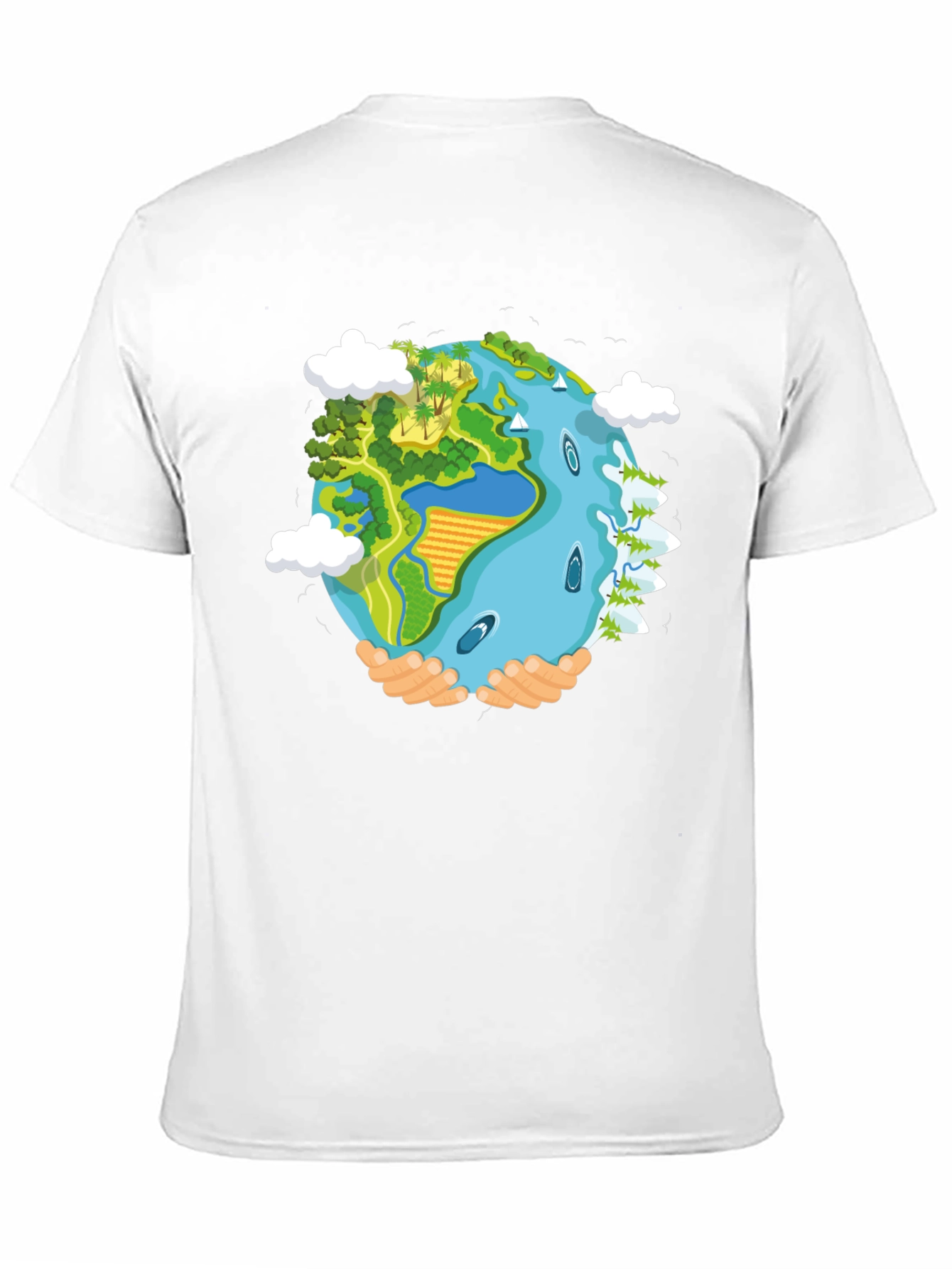 Earth in Hands Graphic Tee - Save the Planet