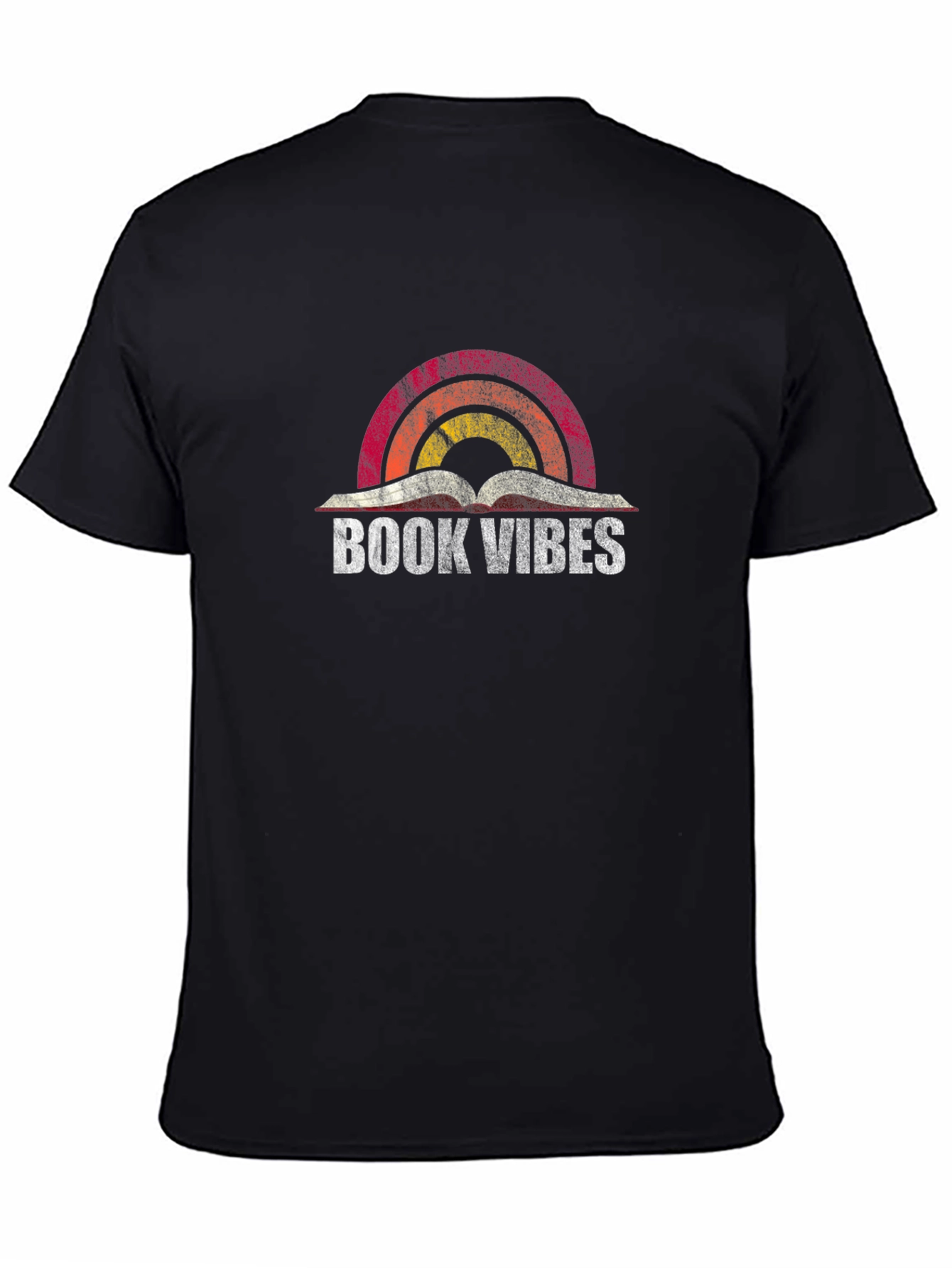 Book Vibes Retro Rainbow Graphic Tee