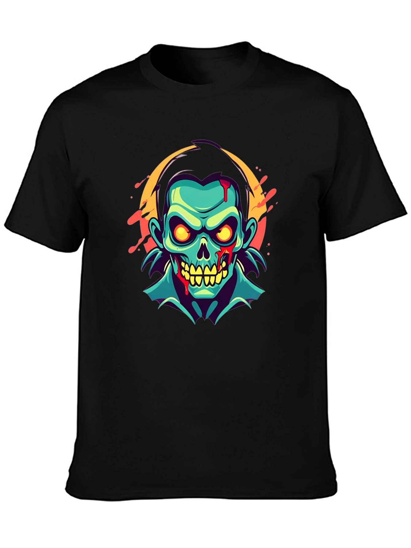Zombie Graphic Print T-Shirt - Unique Halloween Fashion