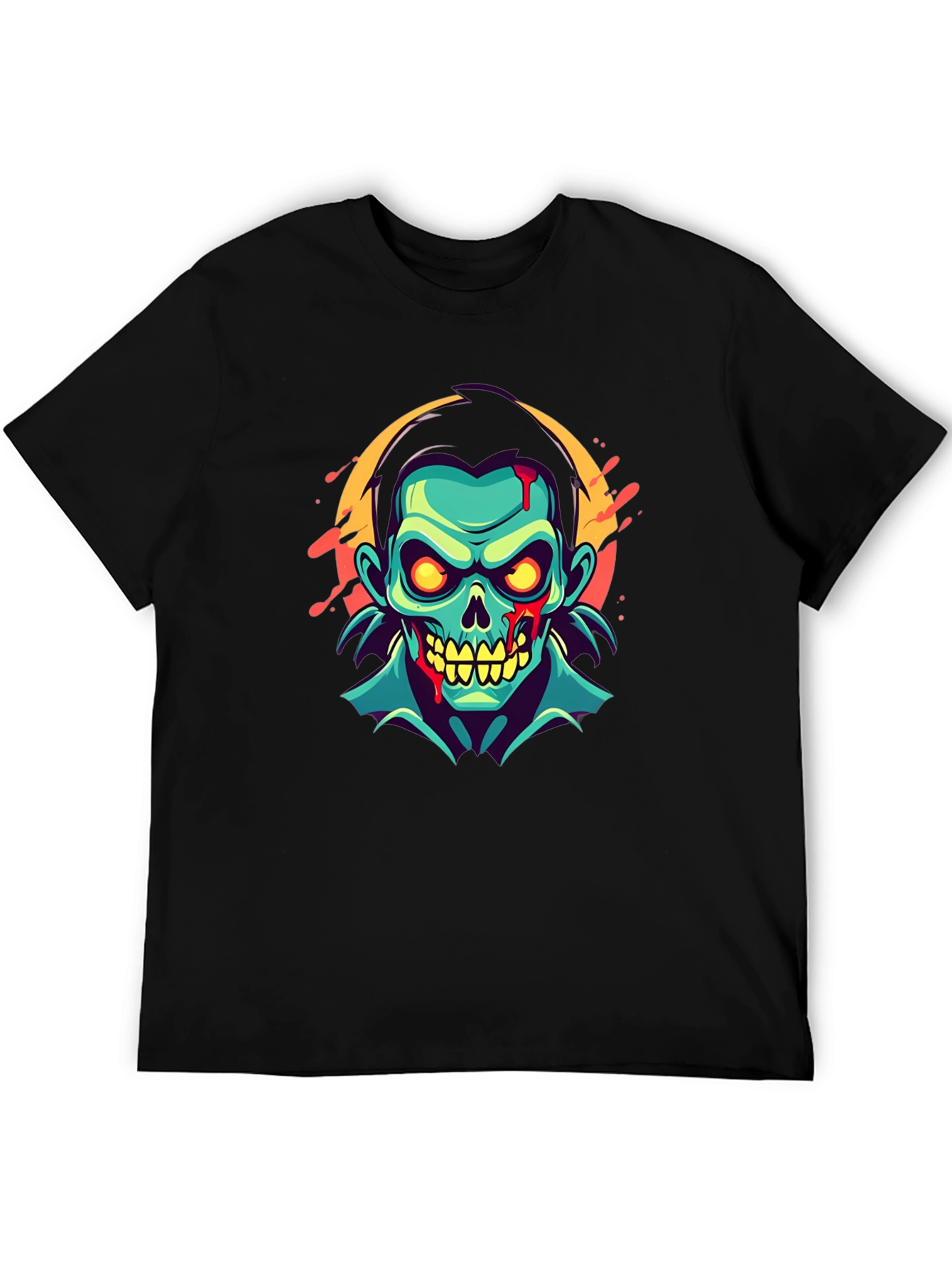 Zombie Graphic Print T-Shirt - Unique Halloween Fashion