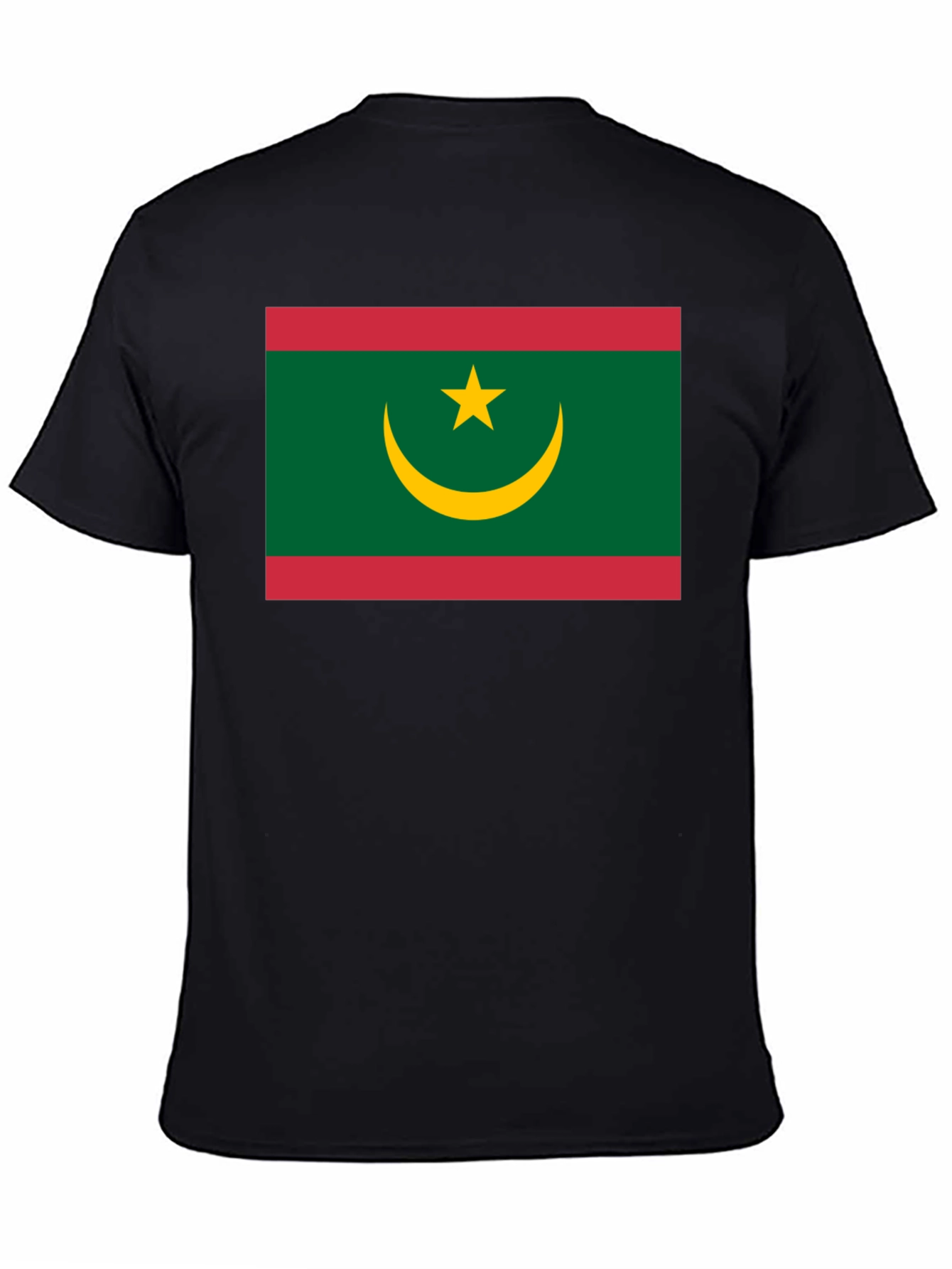 Mauritania Flag T-Shirt - Black Crew Neck Tee