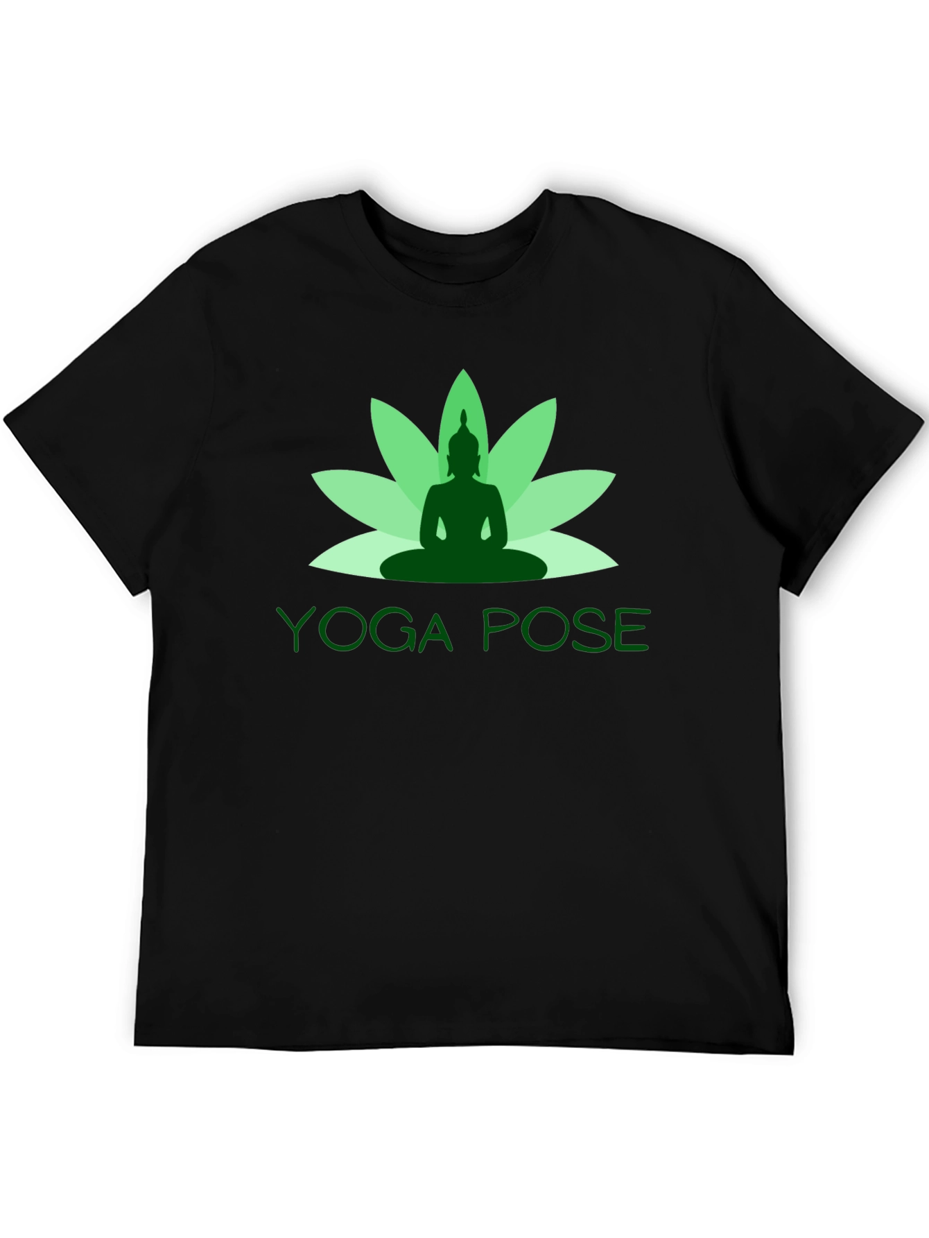 Yoga Pose Lotus T-Shirt - Black