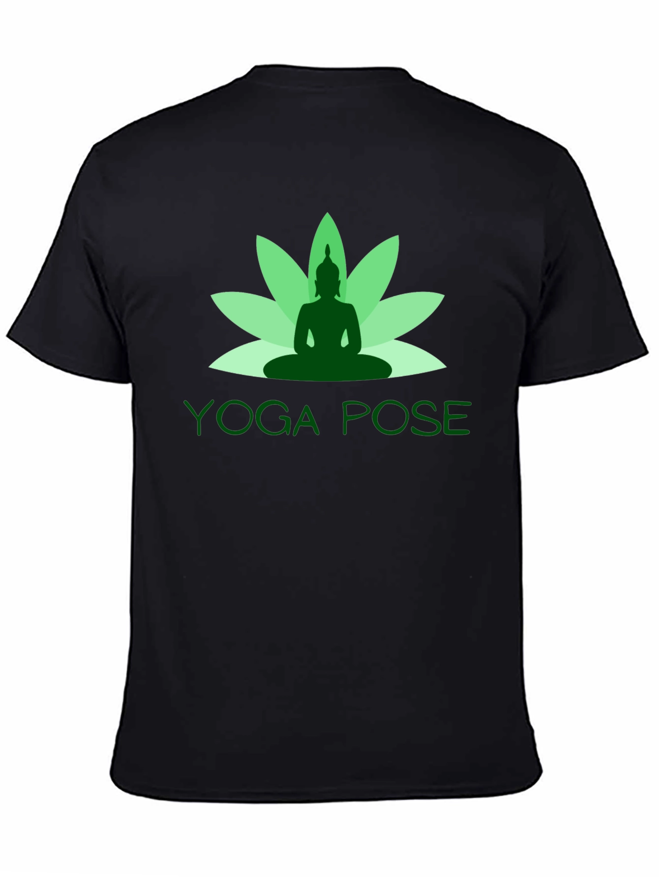 Yoga Pose Lotus T-Shirt - Black