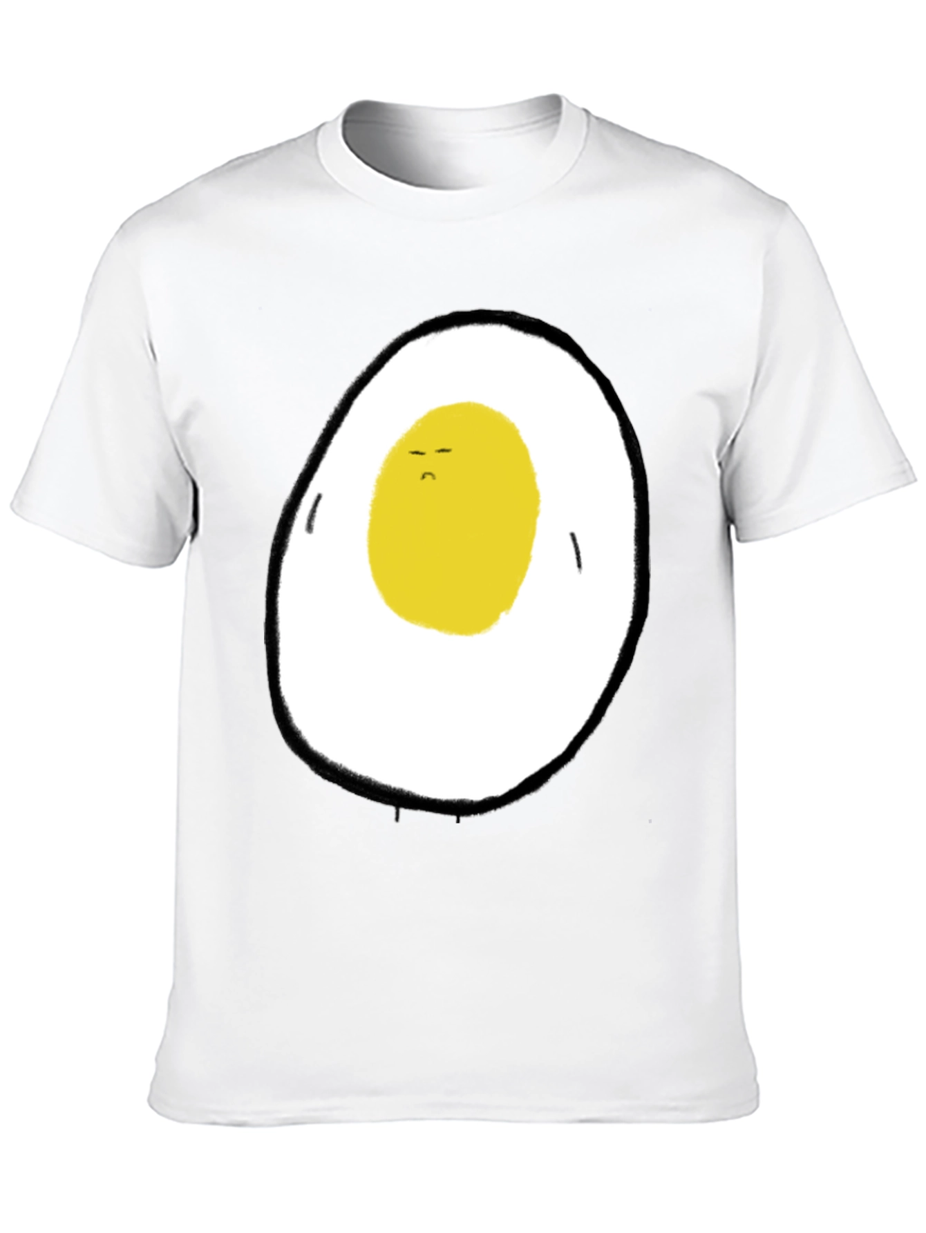 Sad Egg Graphic T-Shirt - Black