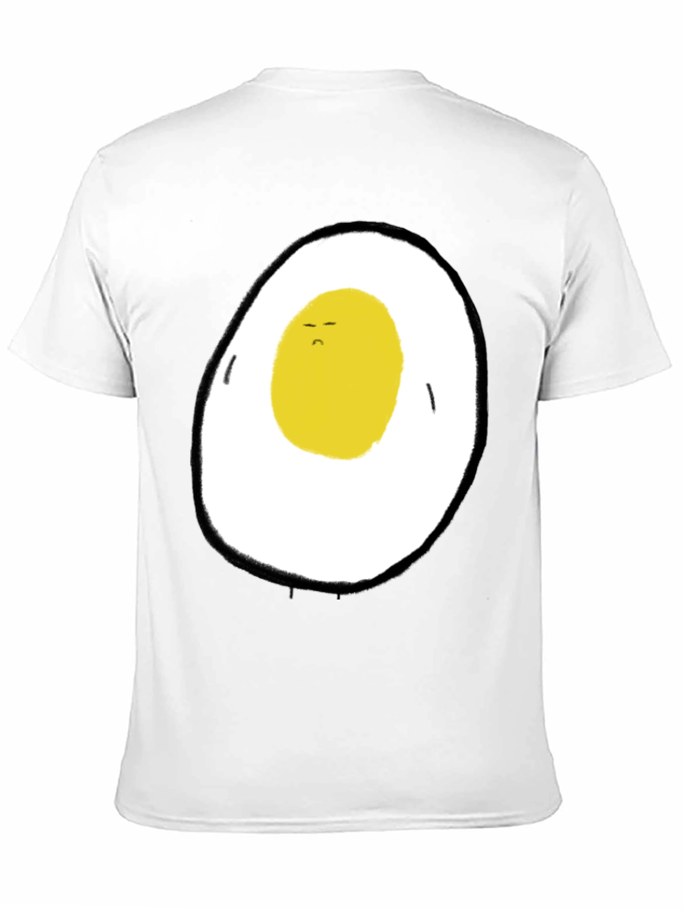 Sad Egg Graphic T-Shirt - Black