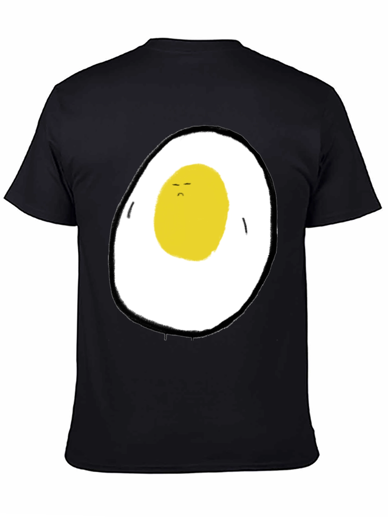 Sad Egg Graphic T-Shirt - Black