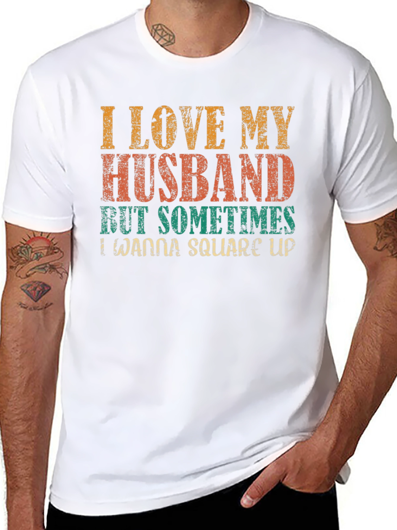 I Love My Husband Novelty Graphic Tee