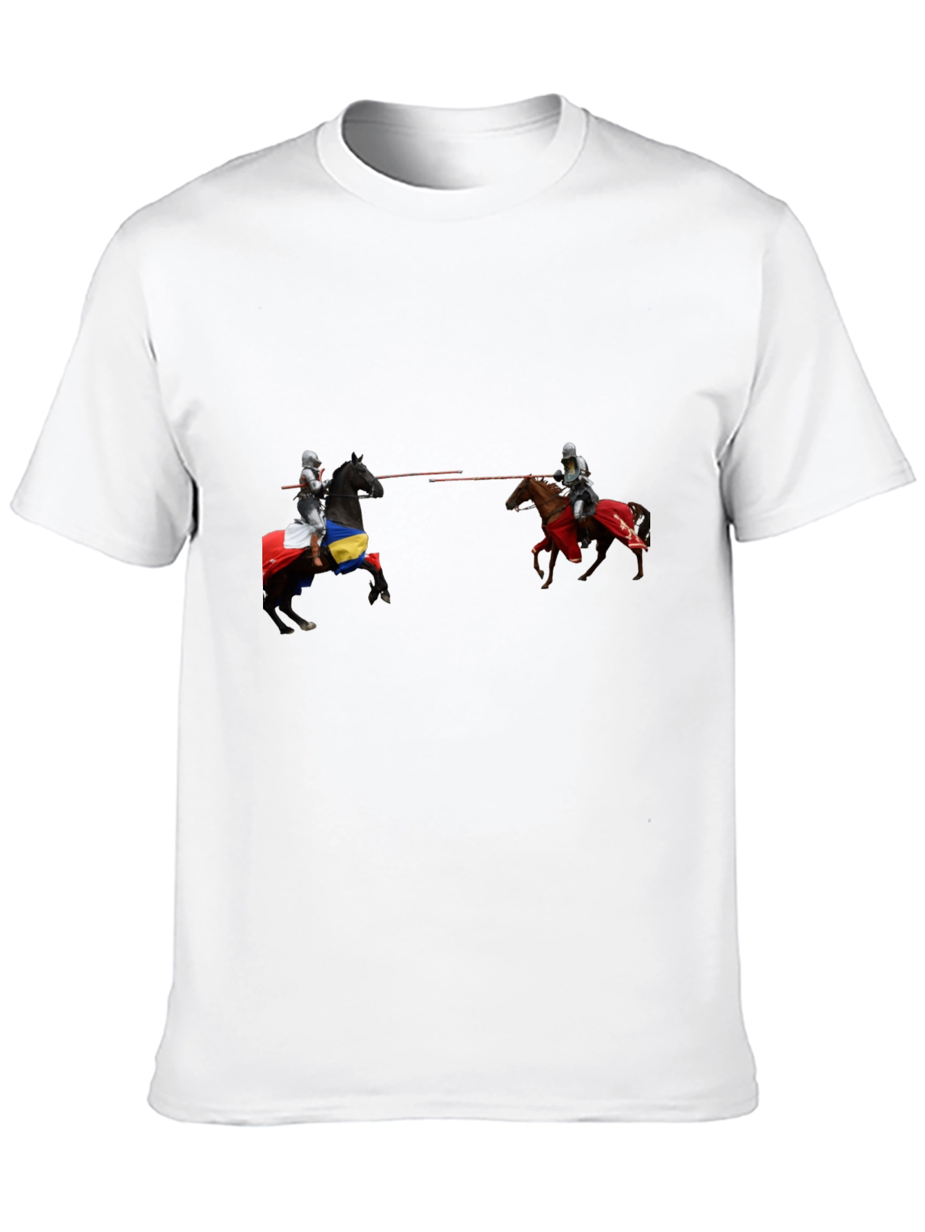 Jousting Knights Graphic T-Shirt - Black