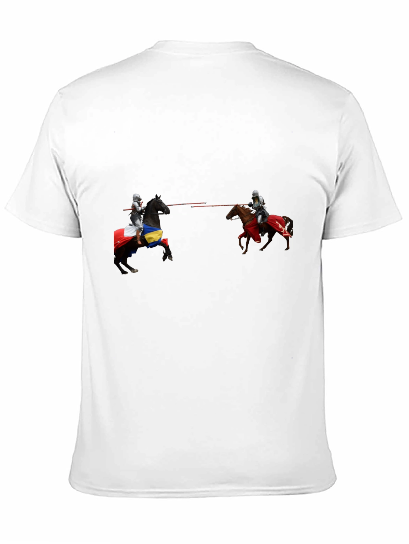 Jousting Knights Graphic T-Shirt - Black