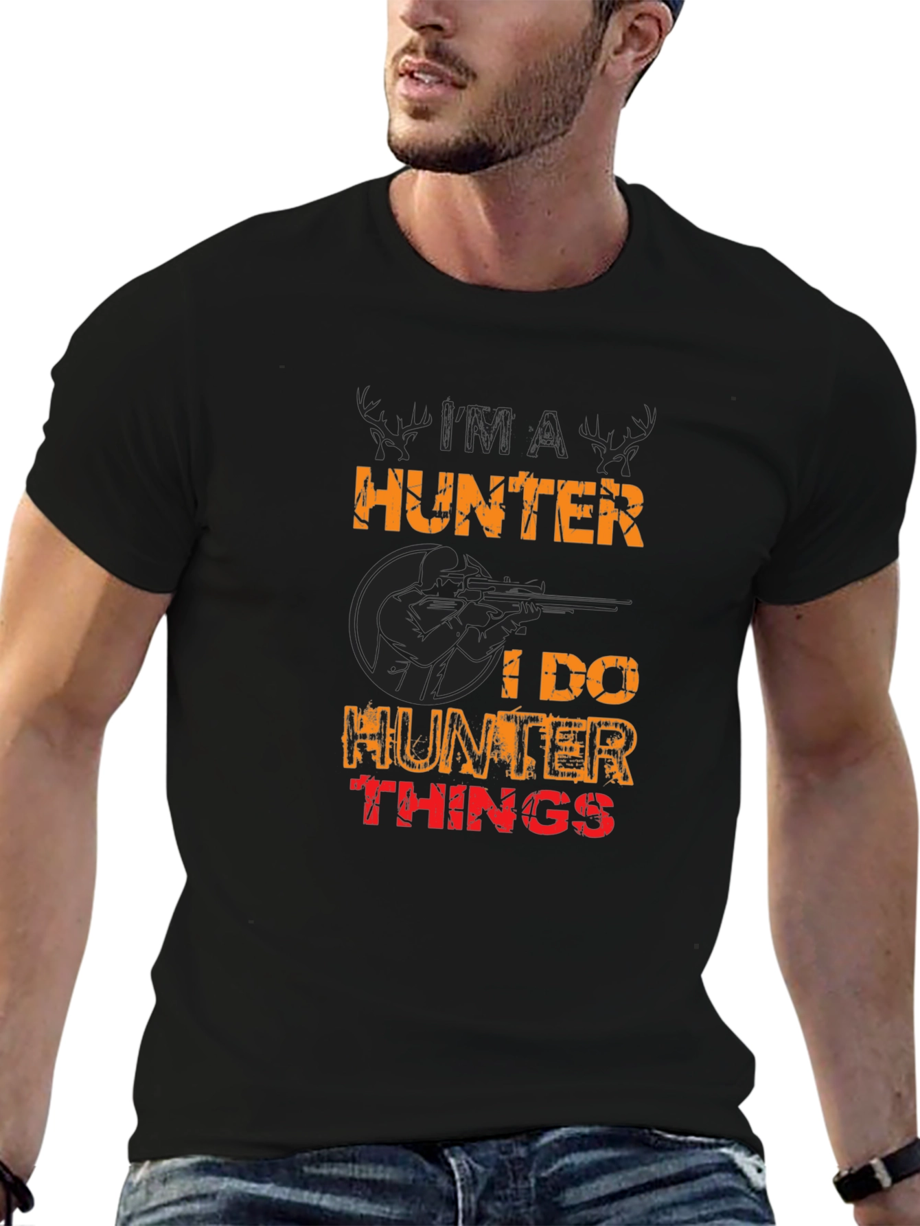 Hunter Graphic Tee - Black Short Sleeve Shirt