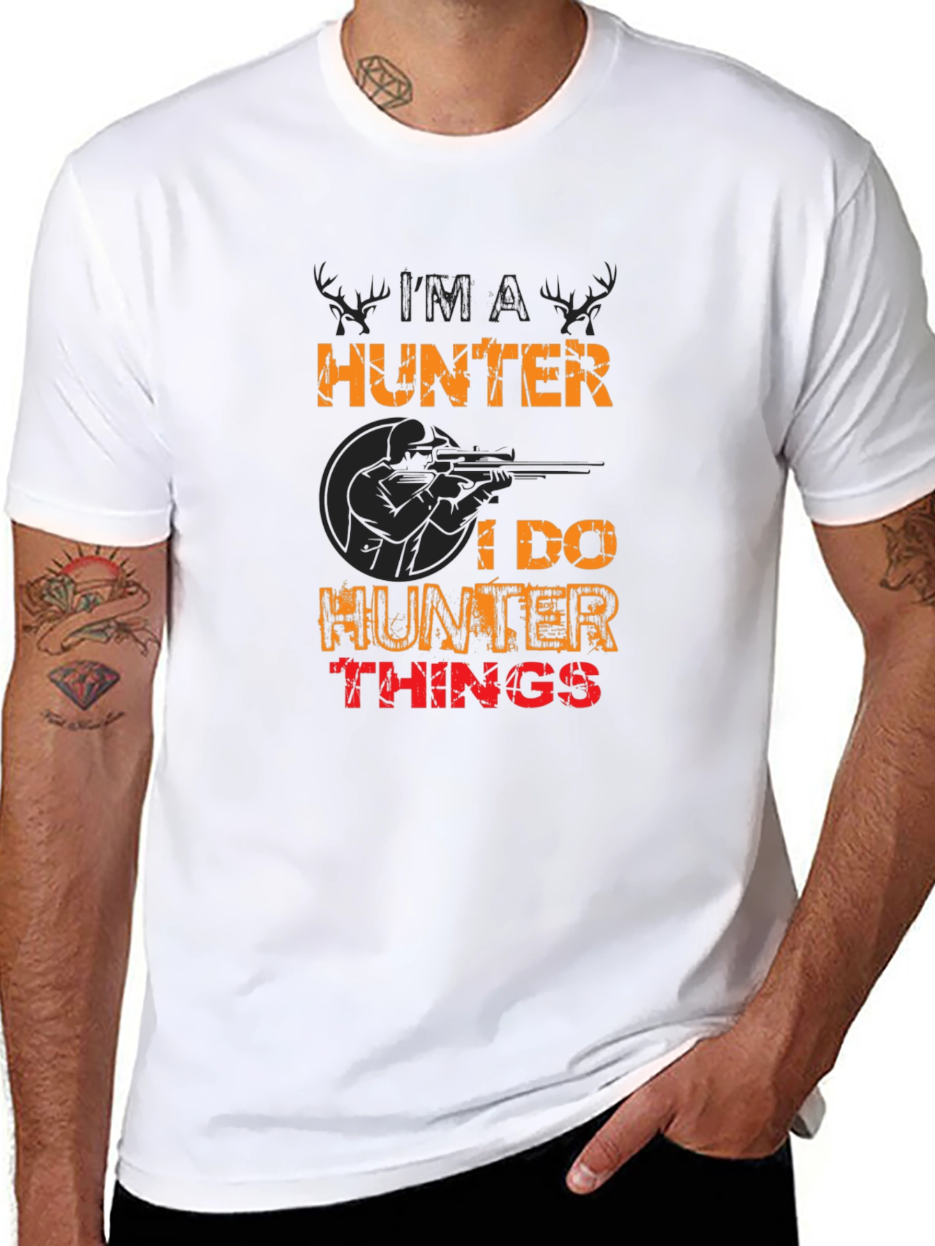 Hunter Graphic Tee - Black Short Sleeve Shirt