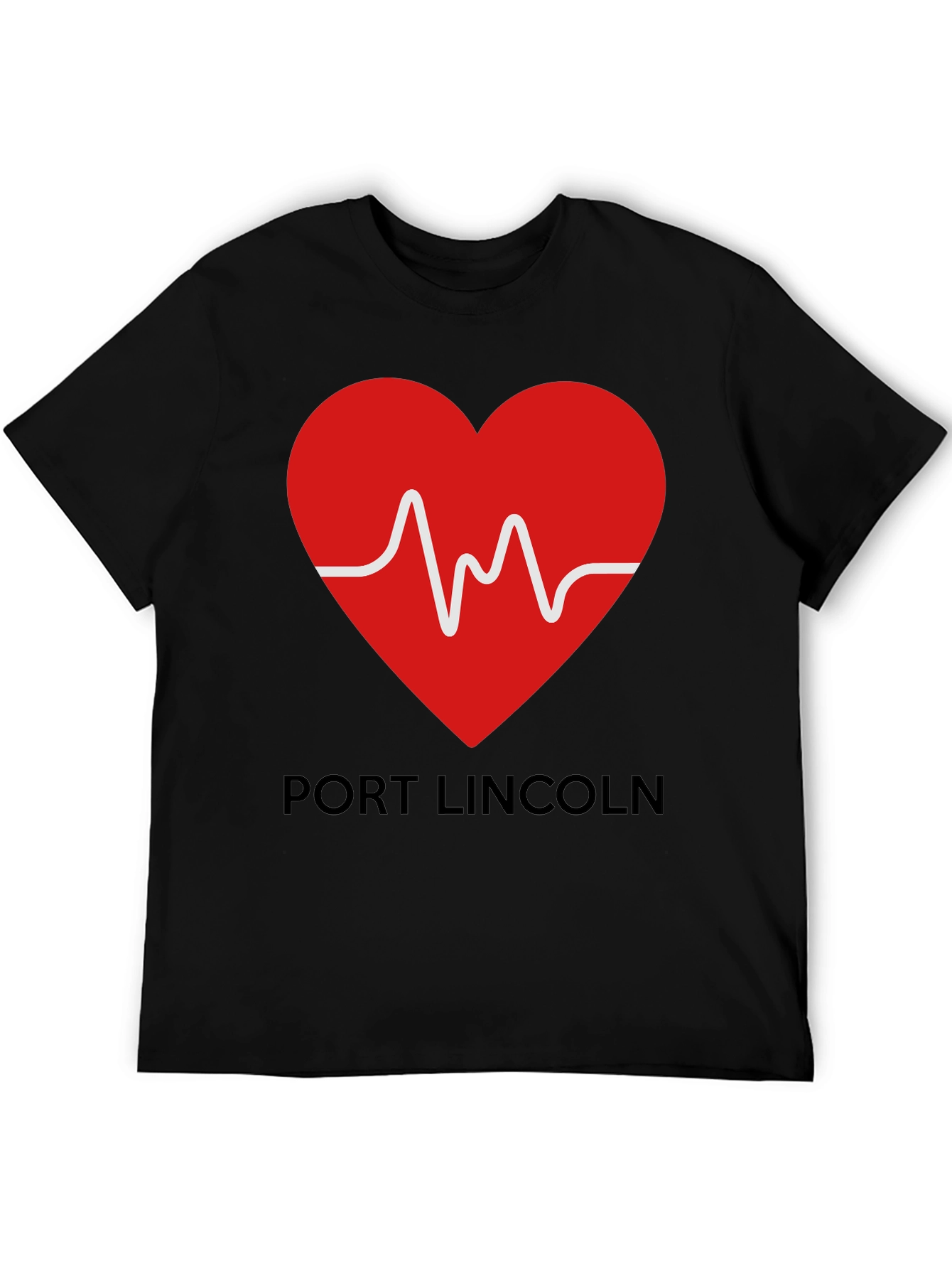 Port Lincoln Heartbeat T-Shirt - Black Tee