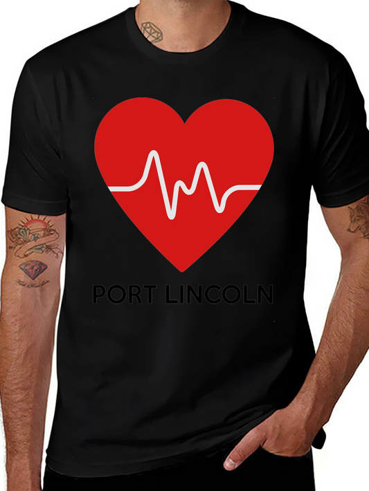 Port Lincoln Heartbeat T-Shirt - Black Tee
