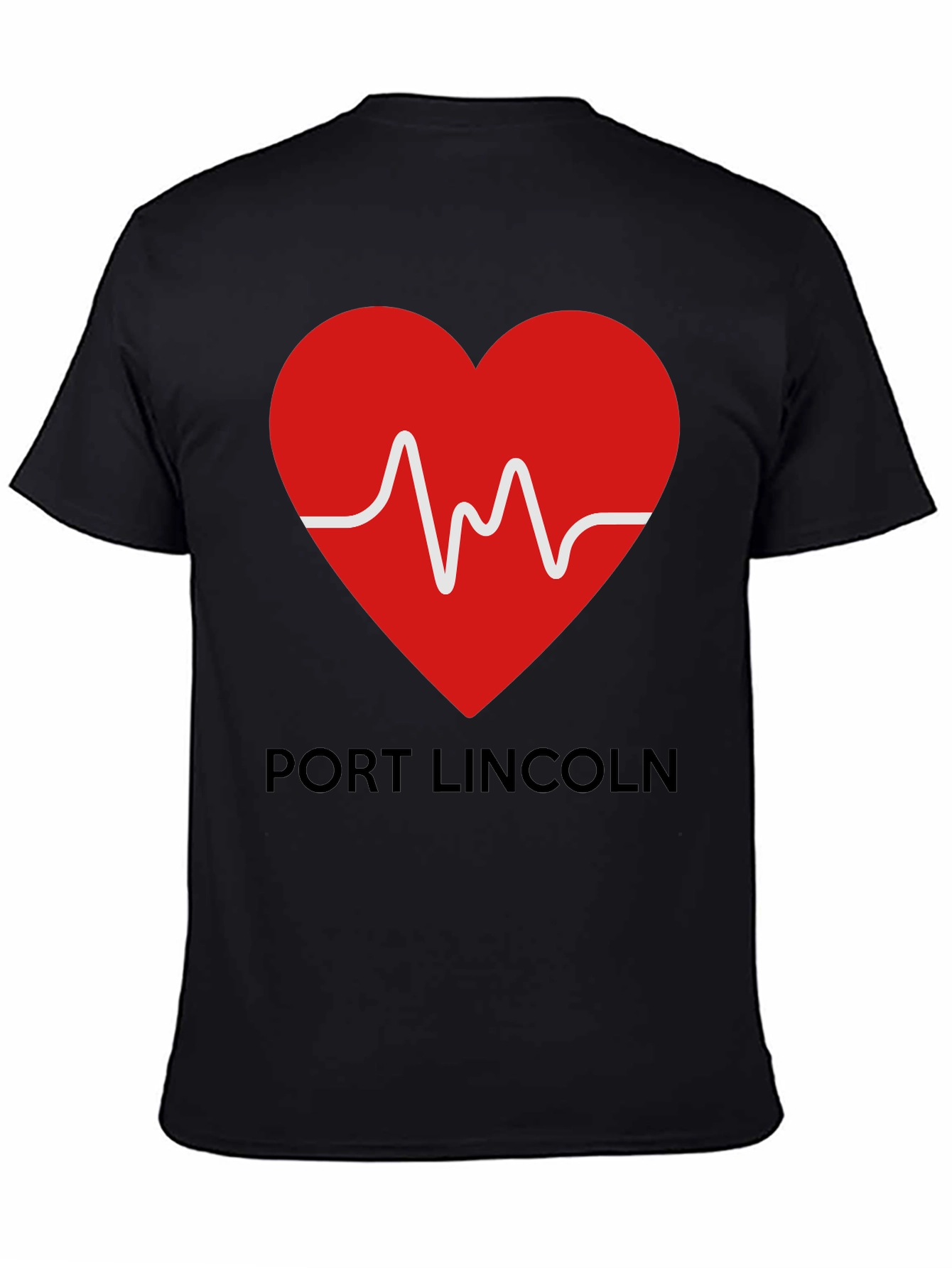Port Lincoln Heartbeat T-Shirt - Black Tee