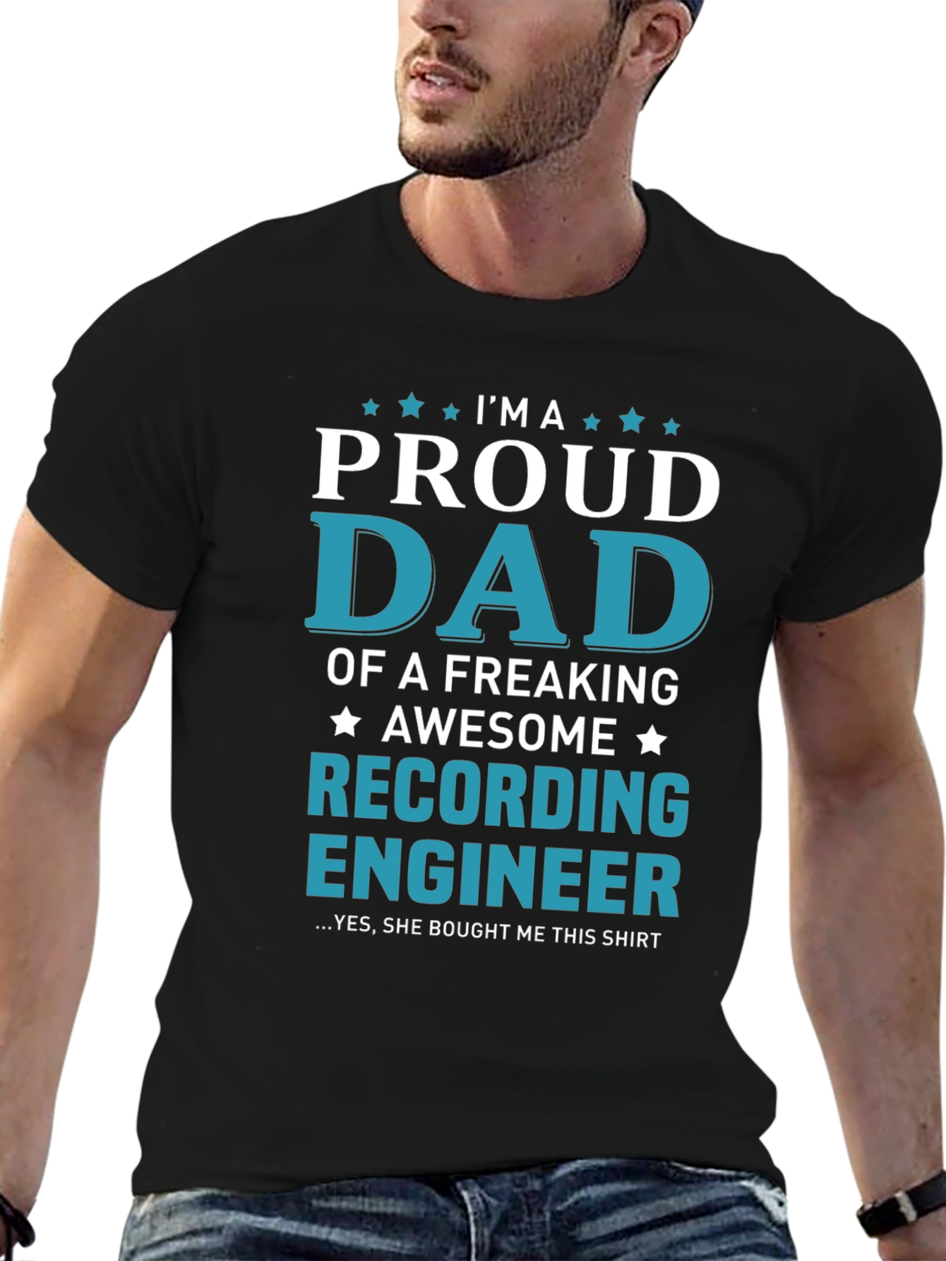 Proud Dad Recording Engineer T-Shirt