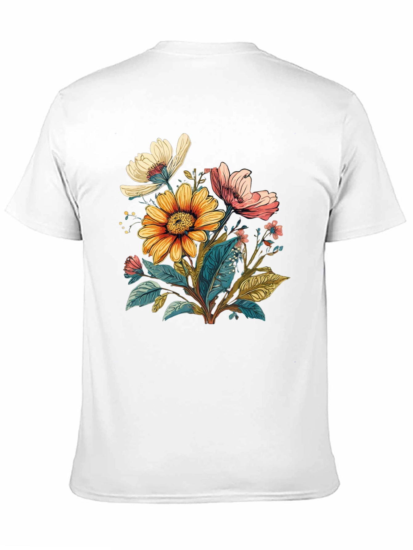 Floral T-Shirt - Stylish Botanical Design