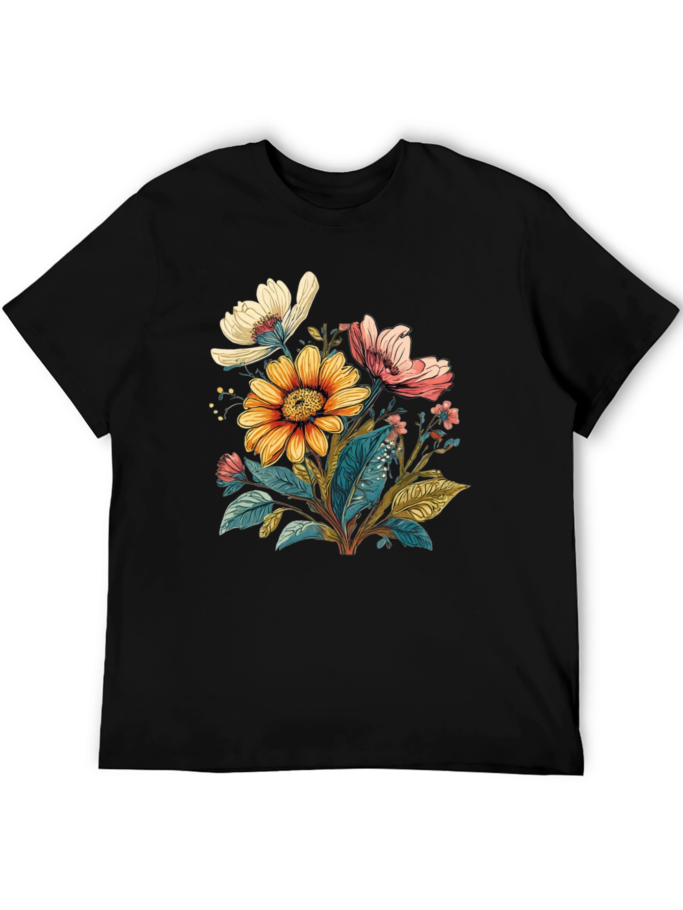 Floral T-Shirt - Stylish Botanical Design