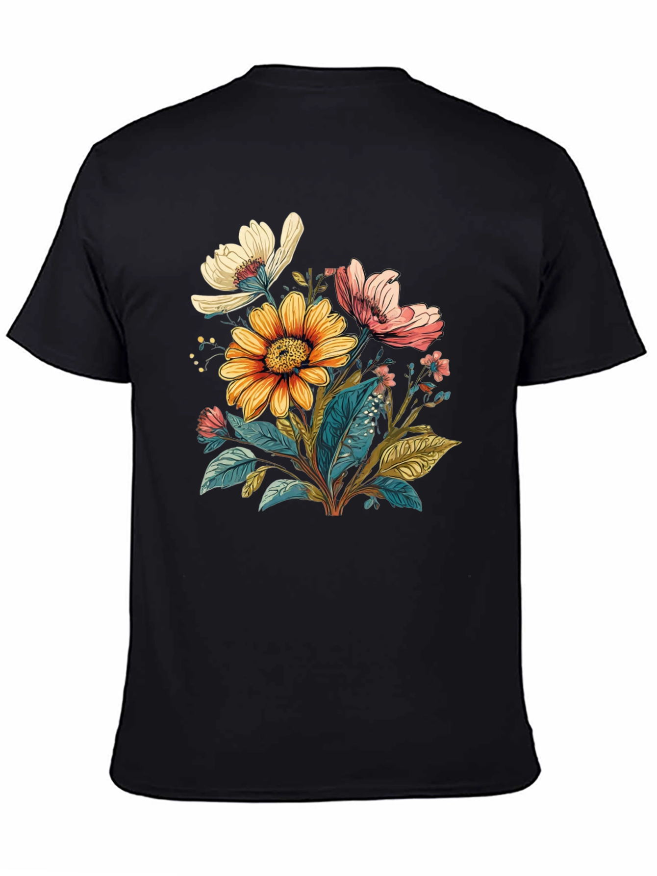 Floral T-Shirt - Stylish Botanical Design