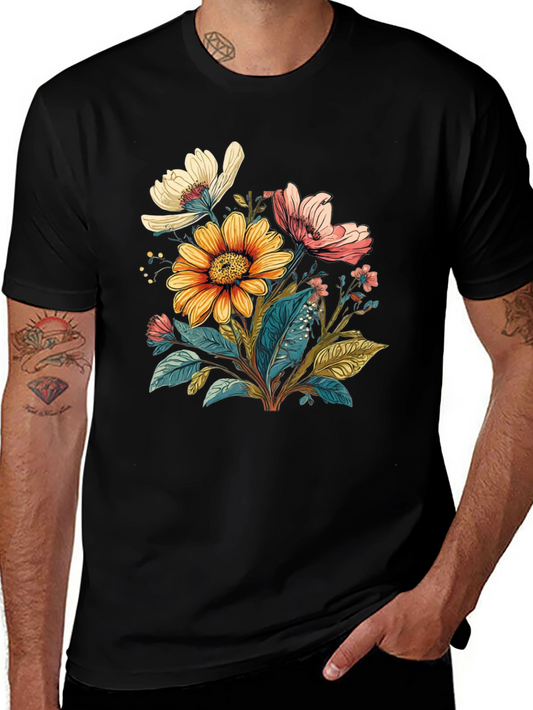 Floral T-Shirt - Stylish Botanical Design