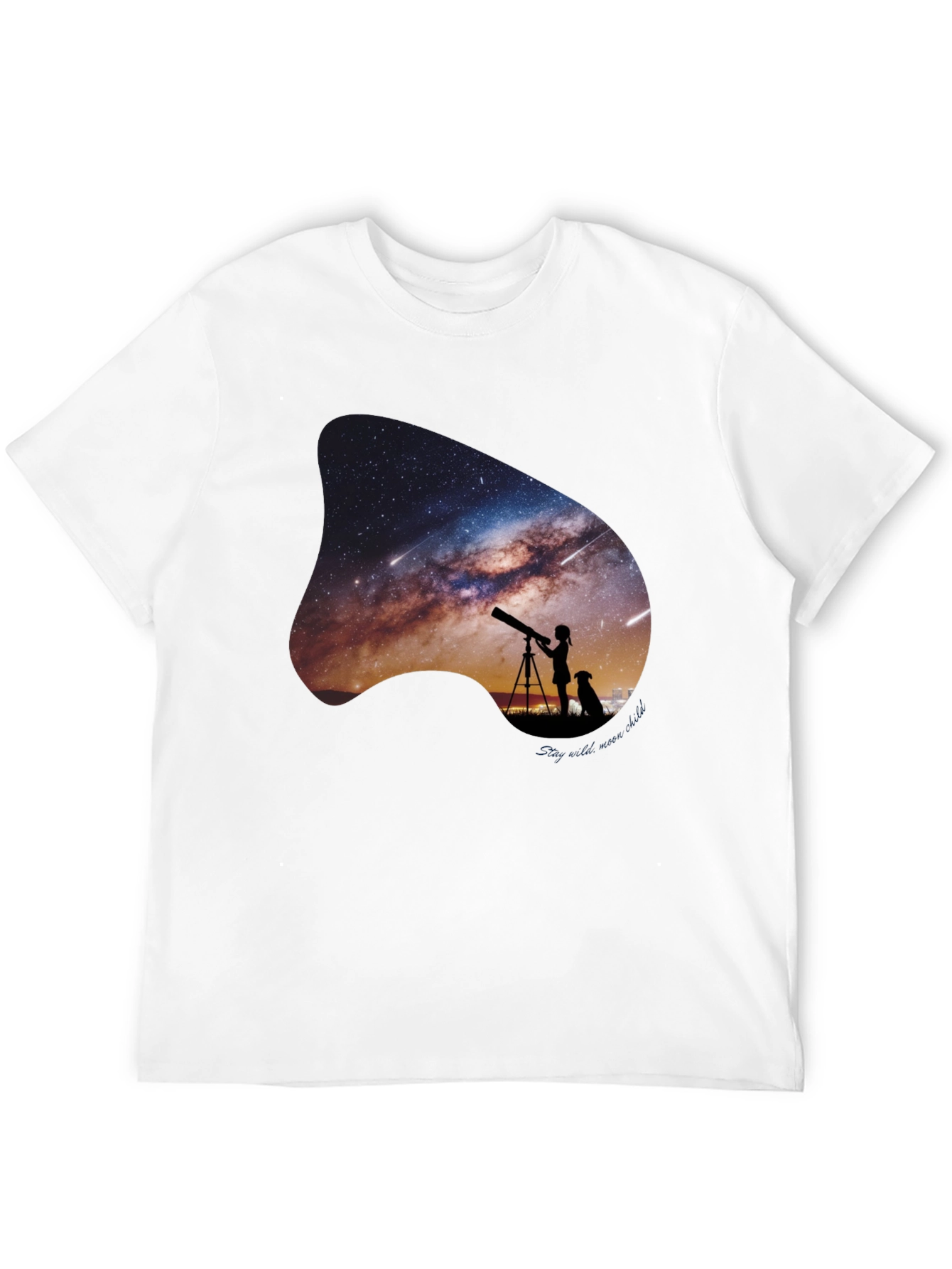 Night Sky Telescope Graphic Tee
