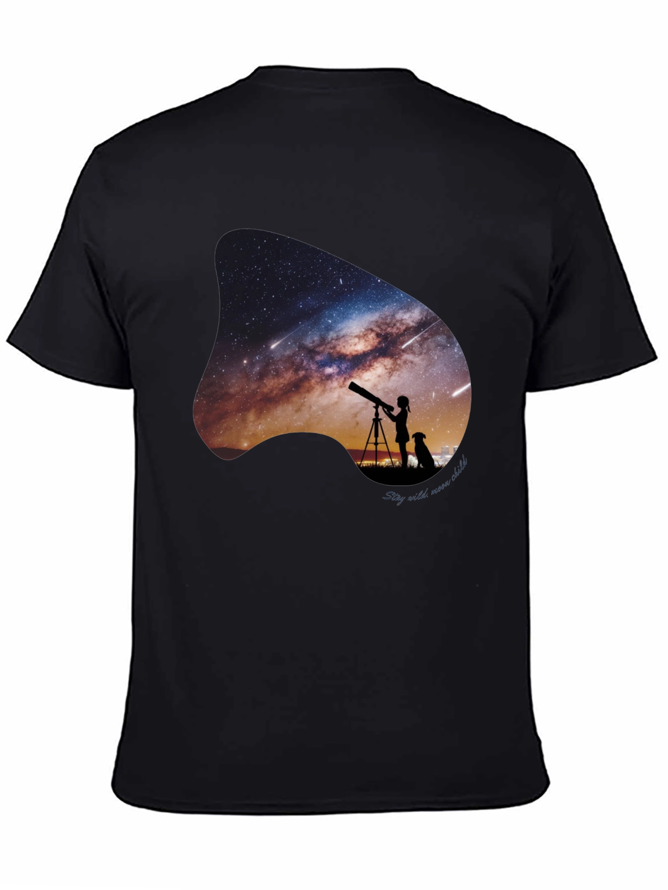 Night Sky Telescope Graphic Tee
