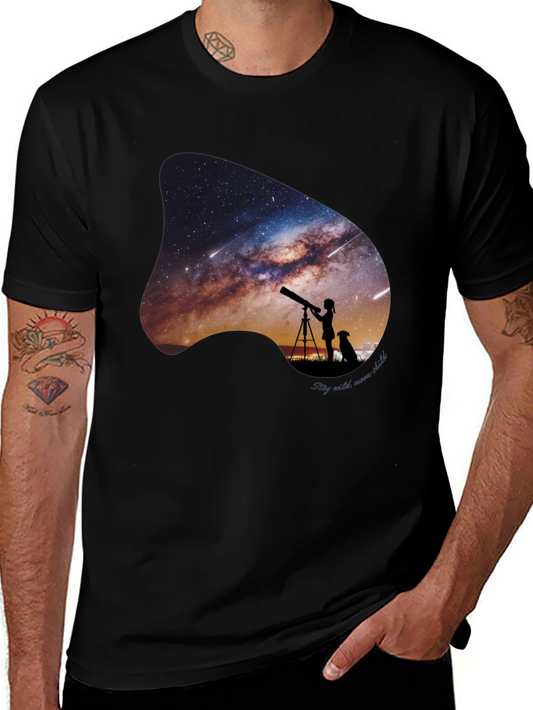 Night Sky Telescope Graphic Tee