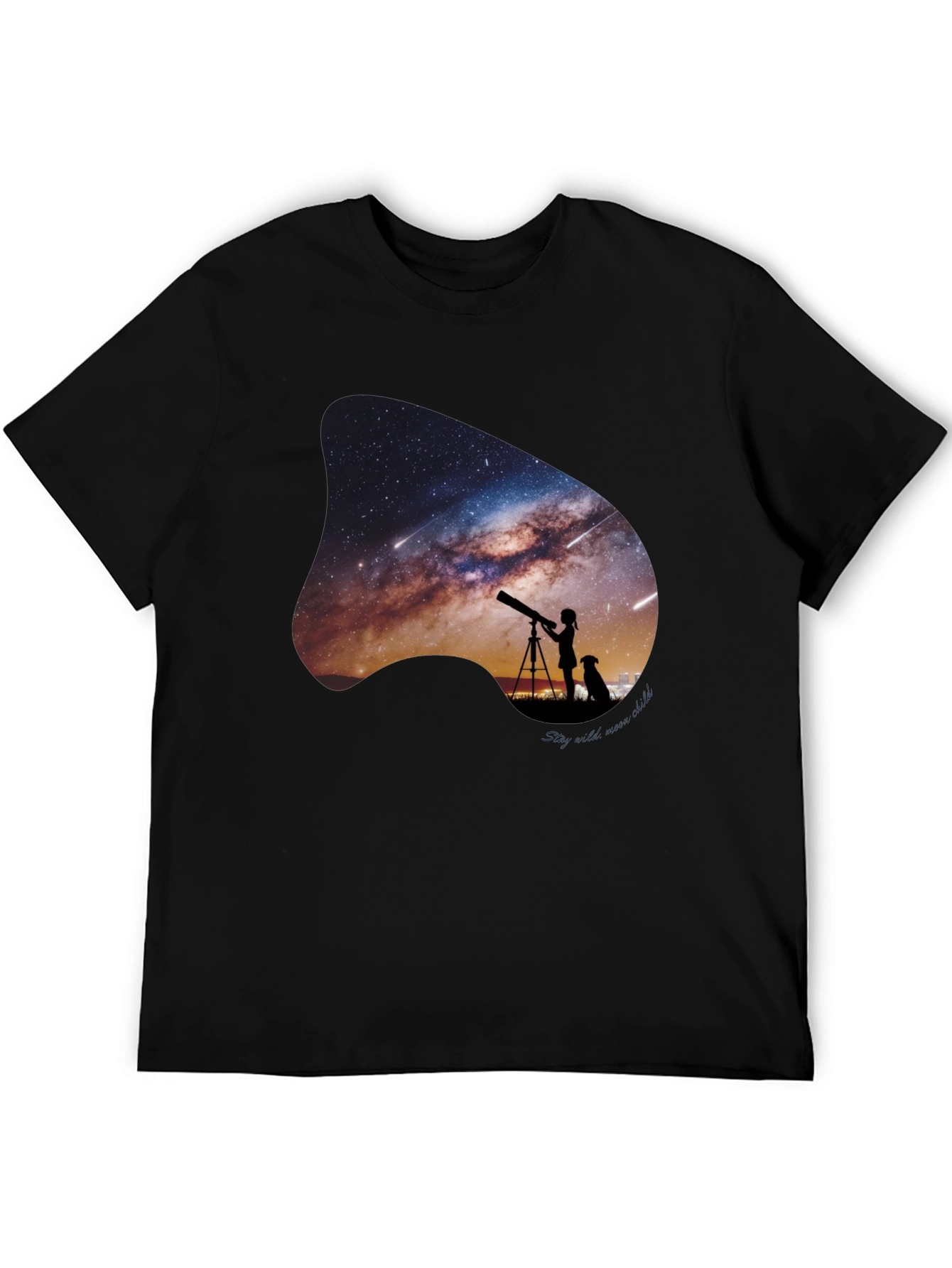 Night Sky Telescope Graphic Tee