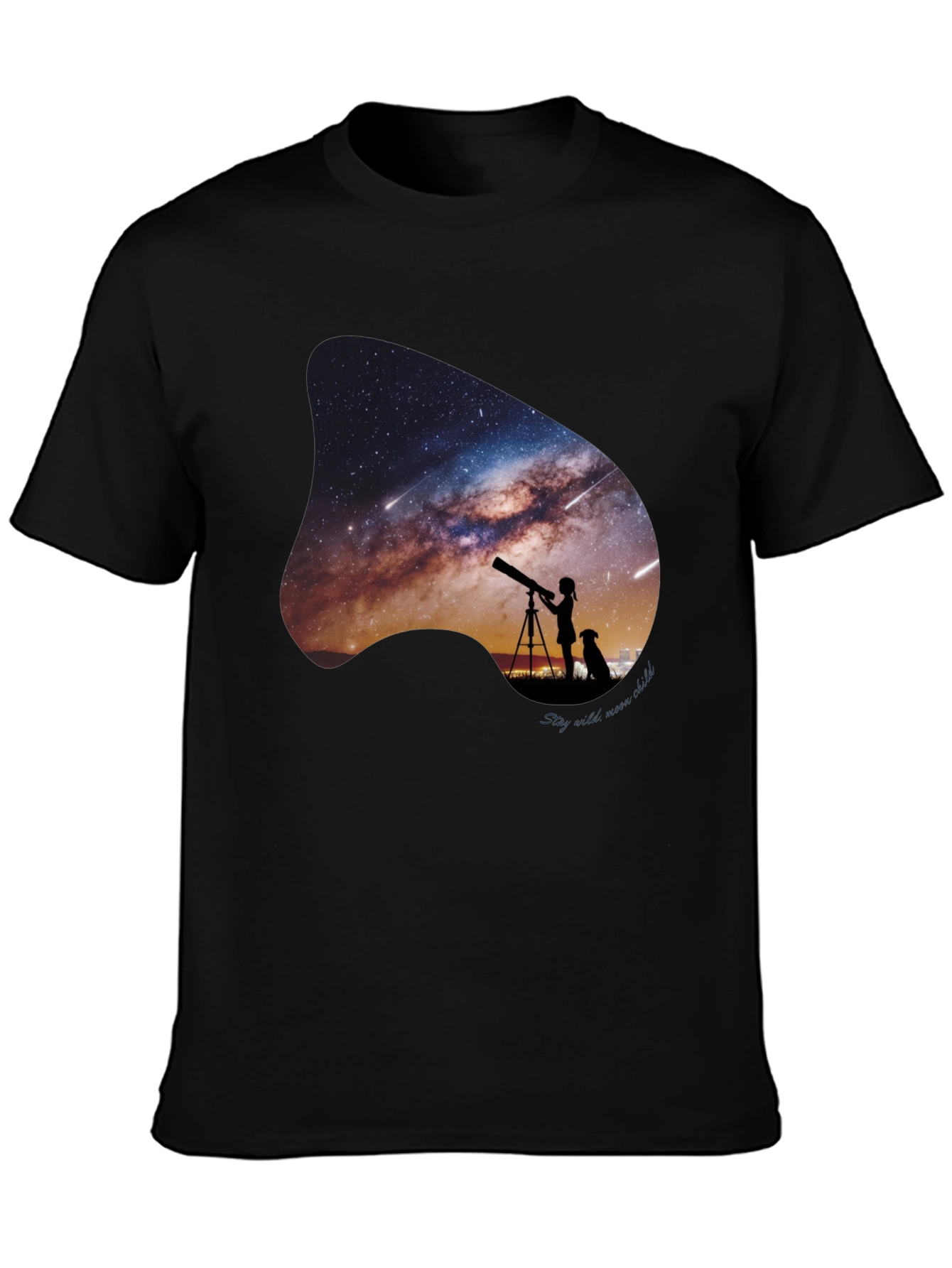 Night Sky Telescope Graphic Tee