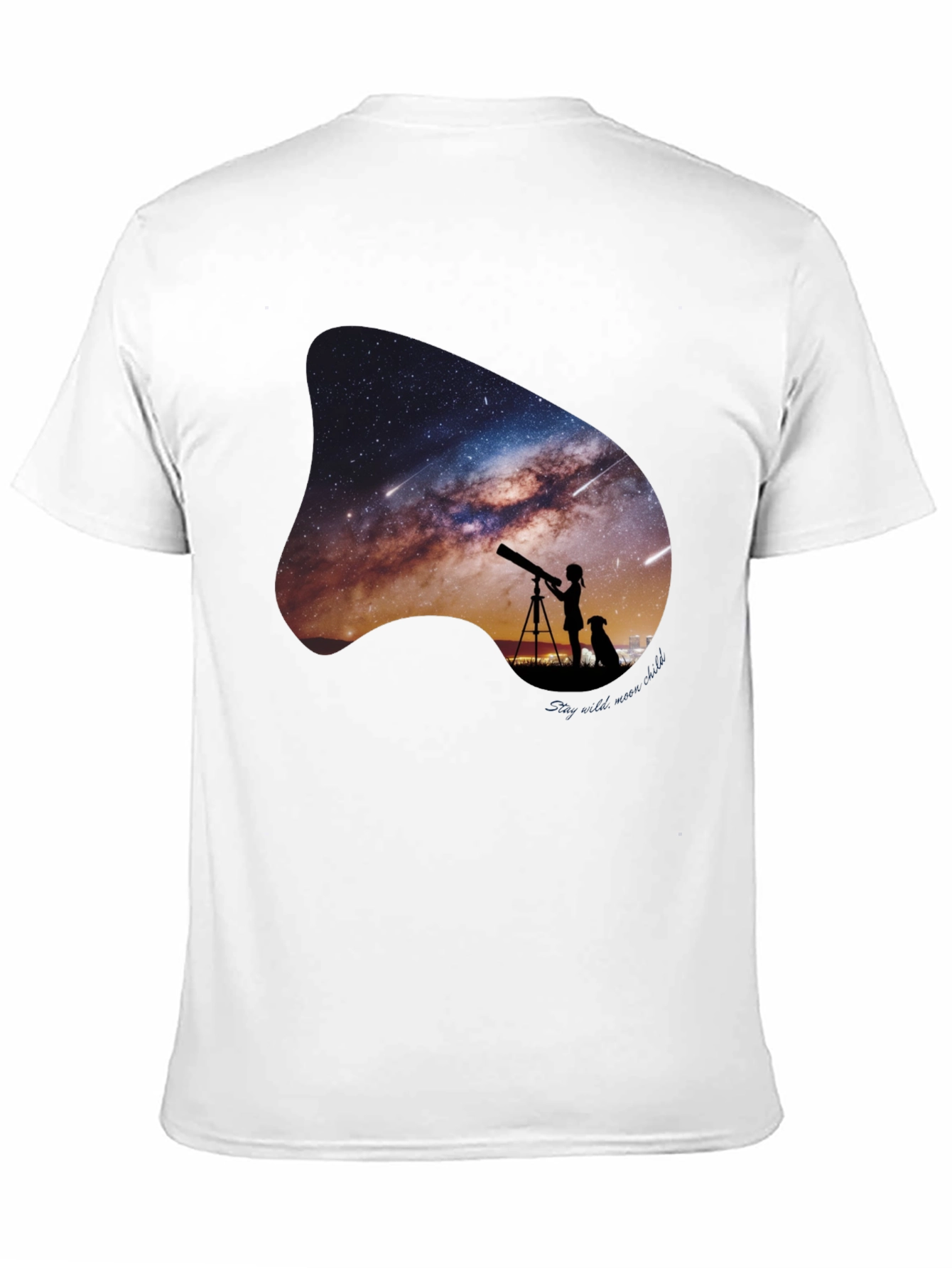 Night Sky Telescope Graphic Tee
