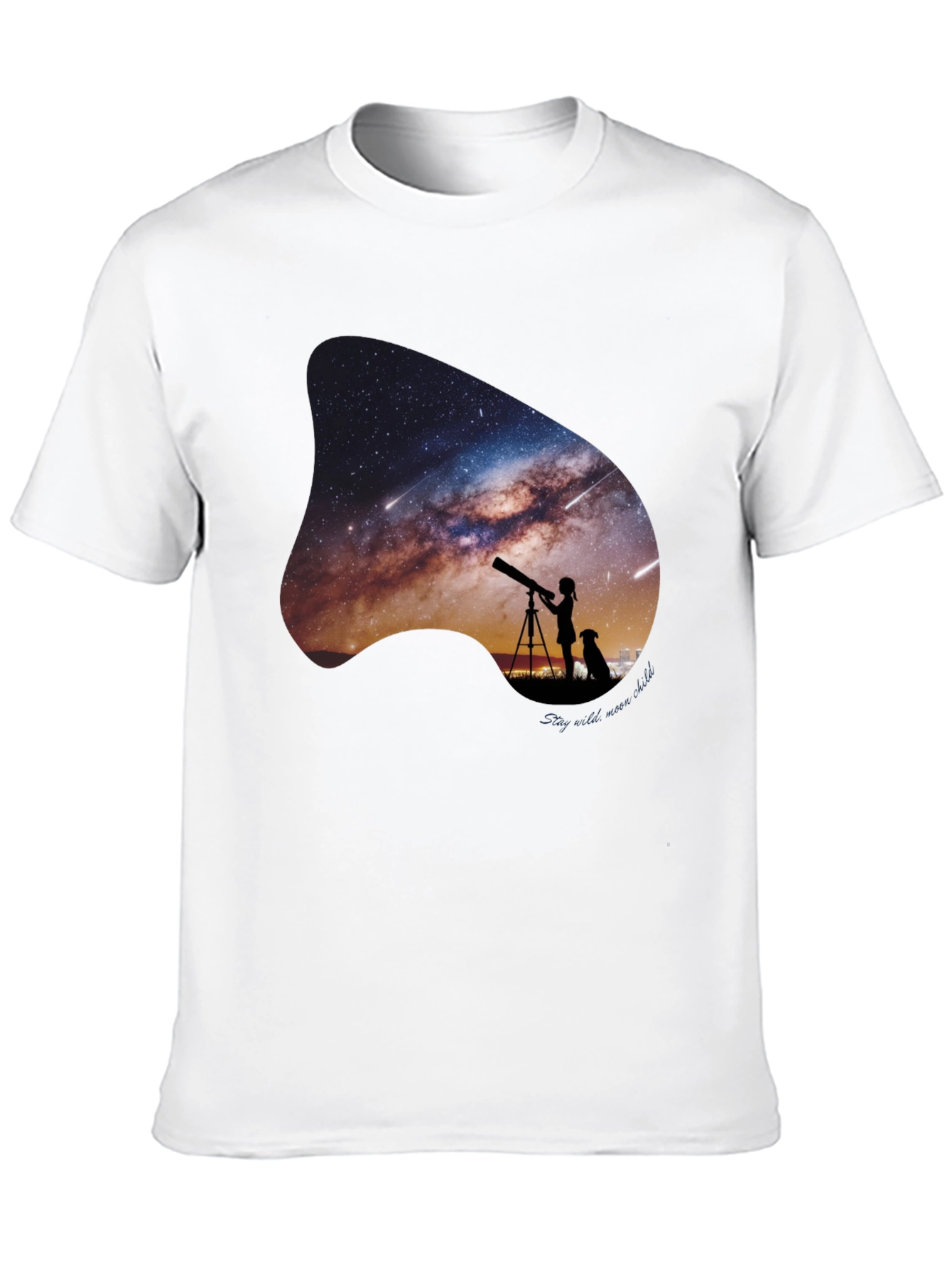 Night Sky Telescope Graphic Tee