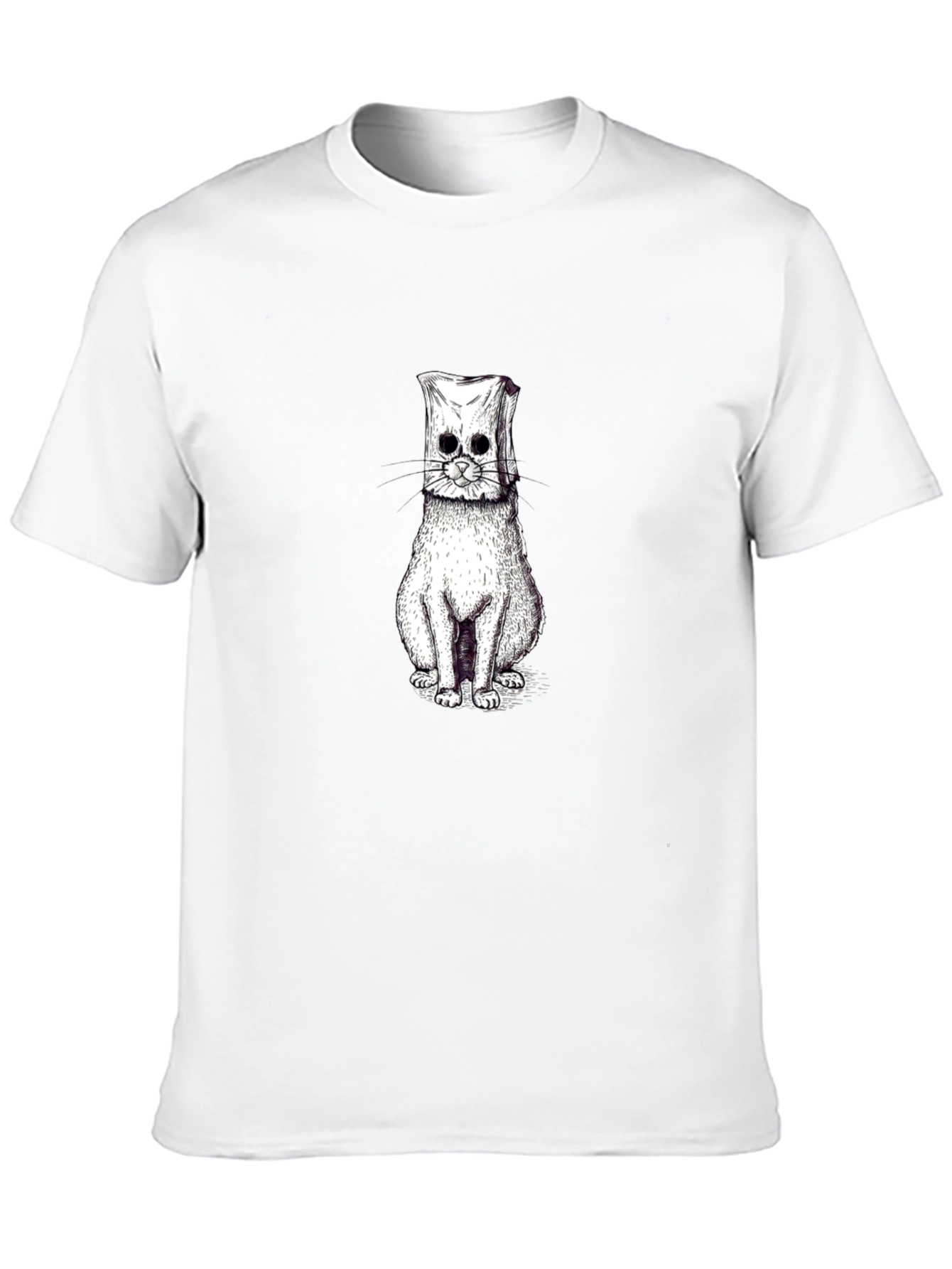 Mens Black Cat Graphic T-Shirt