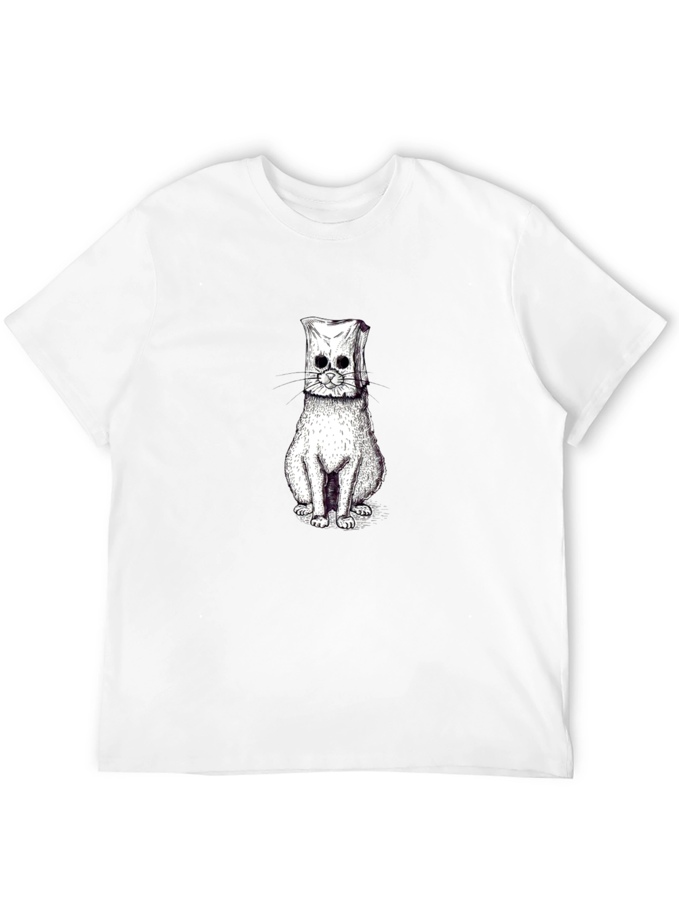 Mens Black Cat Graphic T-Shirt