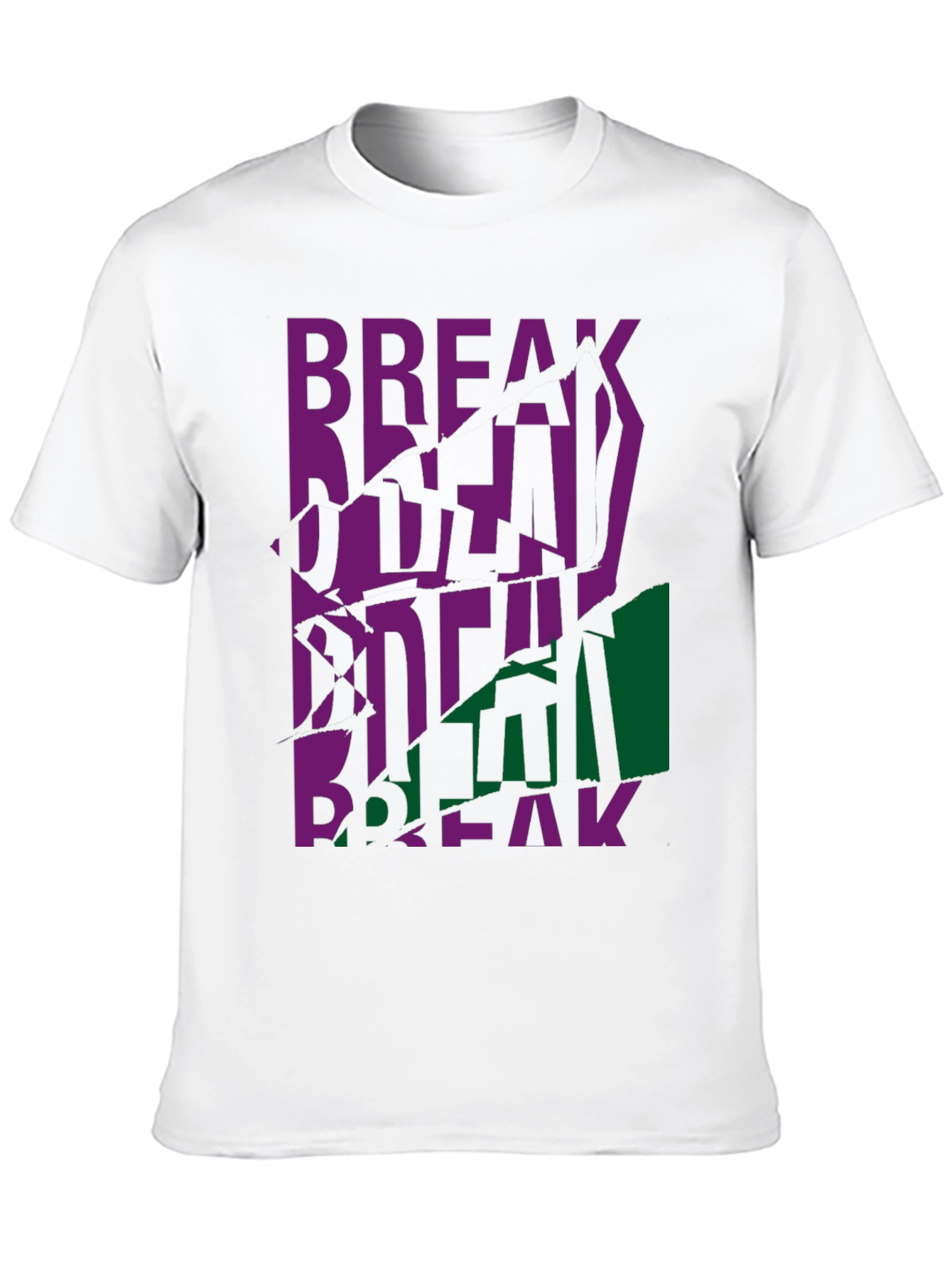 Distorted Break Graphic Tee - Modern Streetwear Shirt