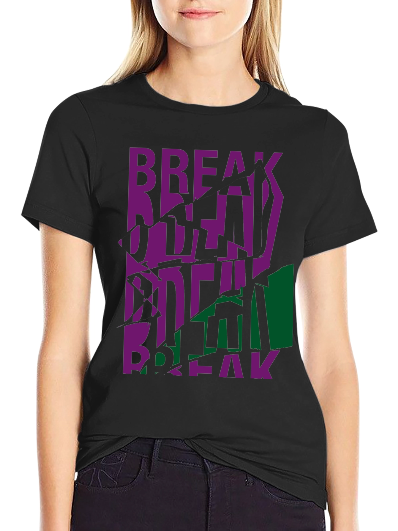 Distorted Break Graphic Tee - Modern Streetwear Shirt
