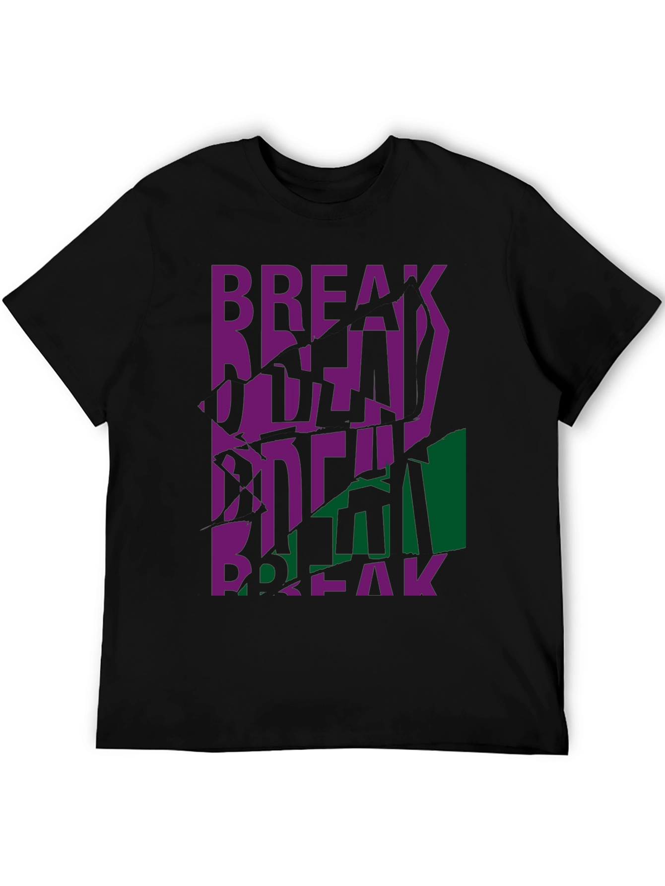 Distorted Break Graphic Tee - Modern Streetwear Shirt
