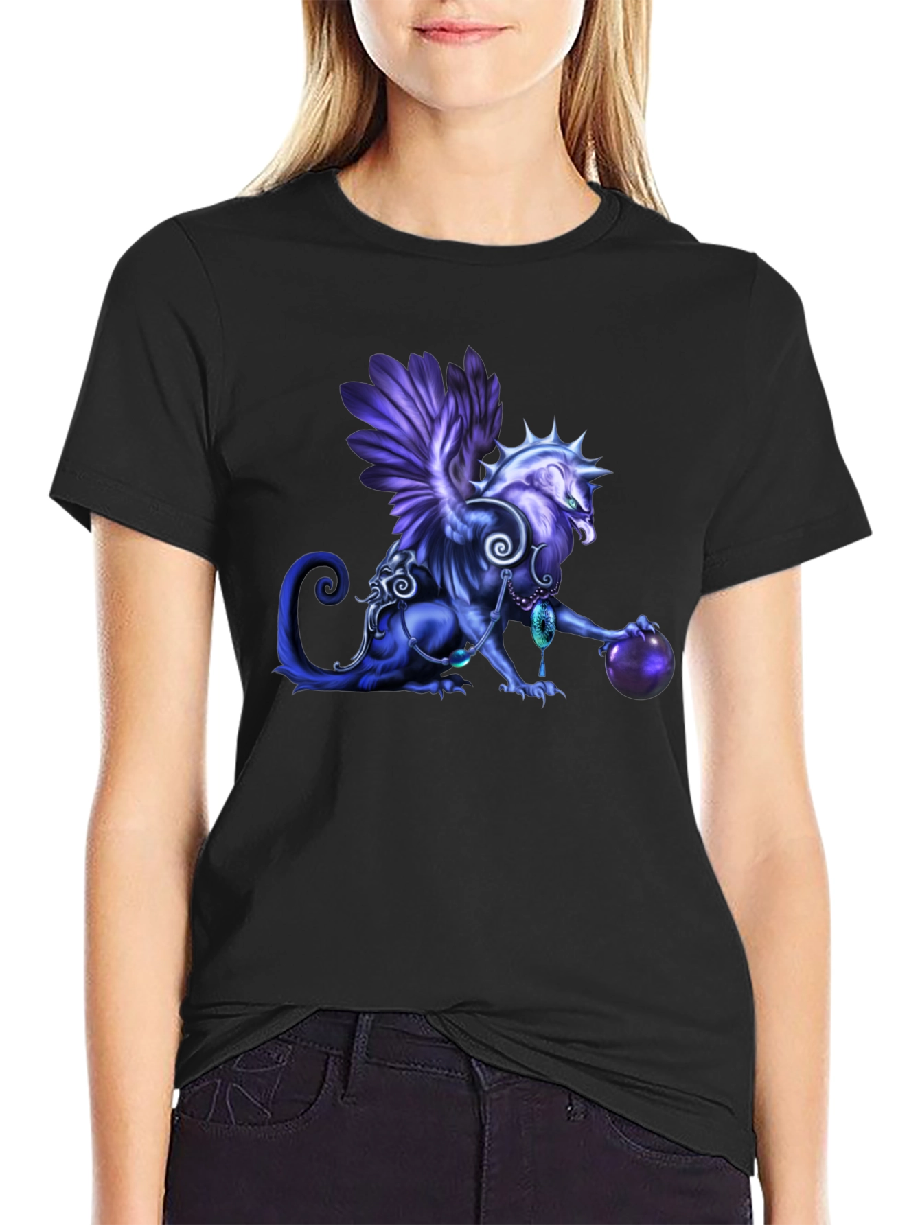 Mystic Griffin Graphic Tee - Unique Fantasy Art Shirt