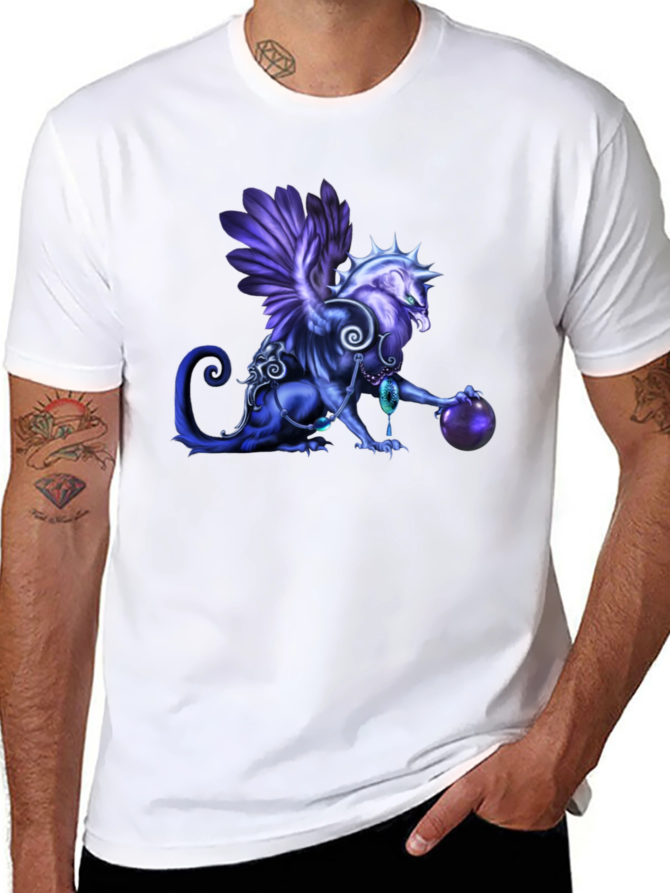 Mystic Griffin Graphic Tee - Unique Fantasy Art Shirt