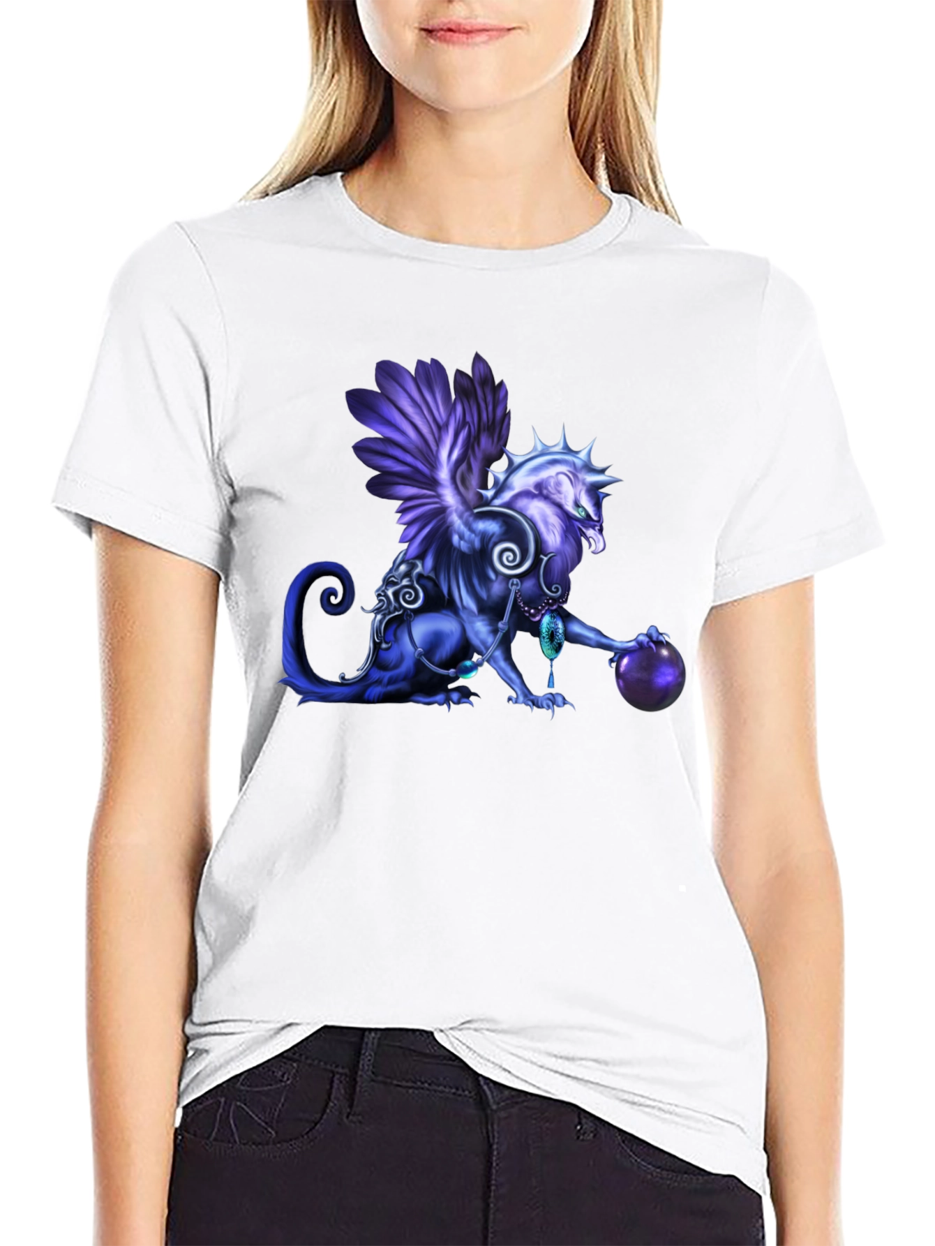 Mystic Griffin Graphic Tee - Unique Fantasy Art Shirt