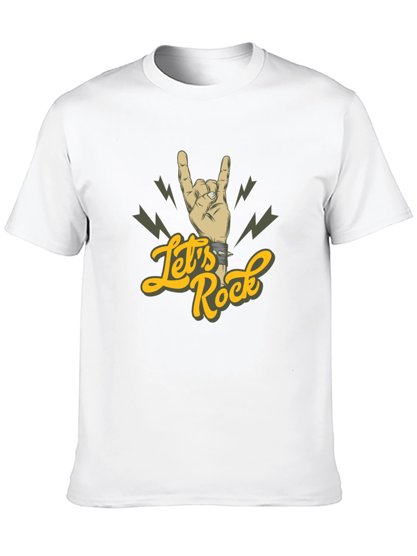 Lets Rock Hand Gesture Graphic Tee