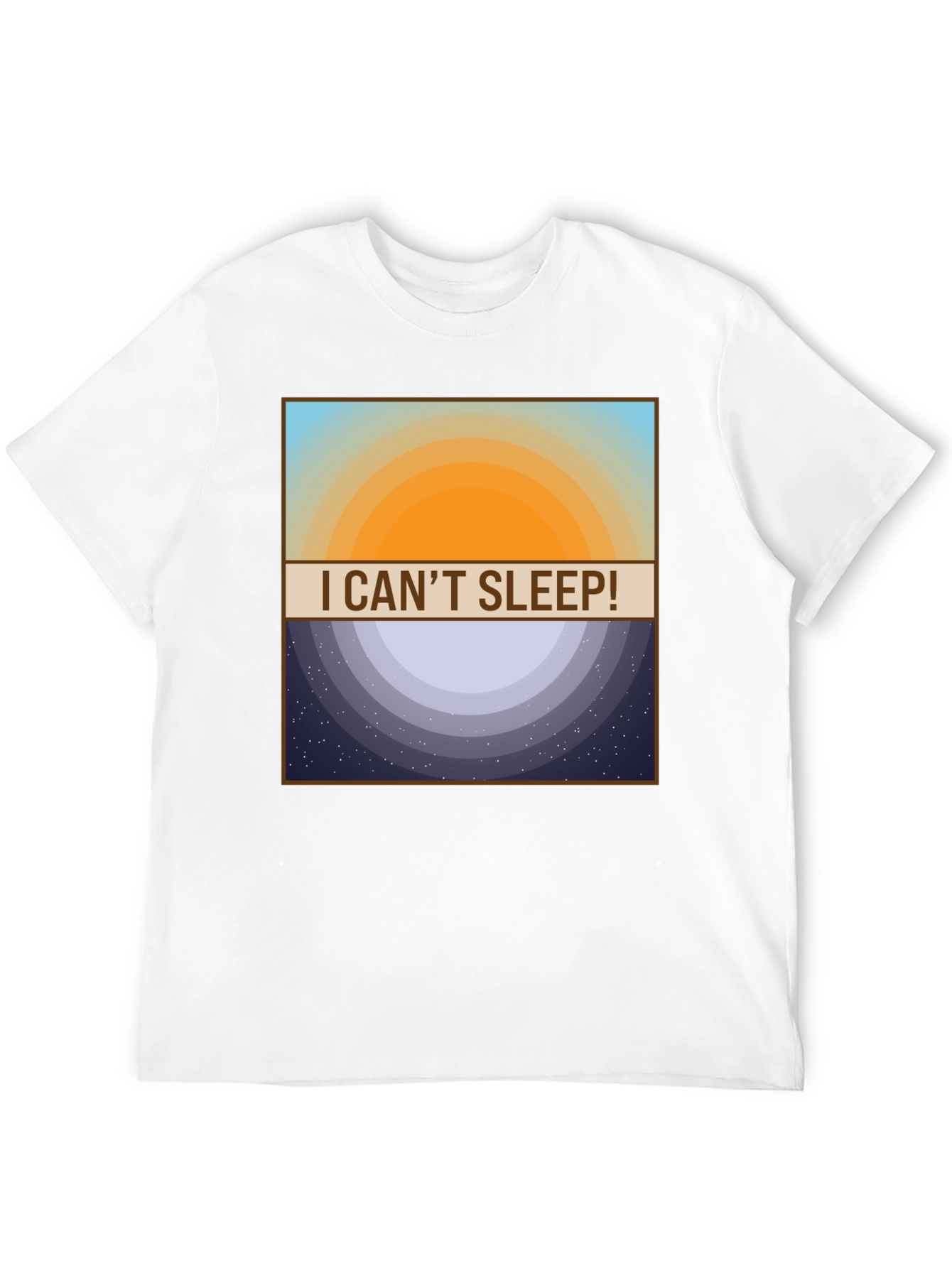 I Cant Sleep! T-Shirt - Day and Night Design