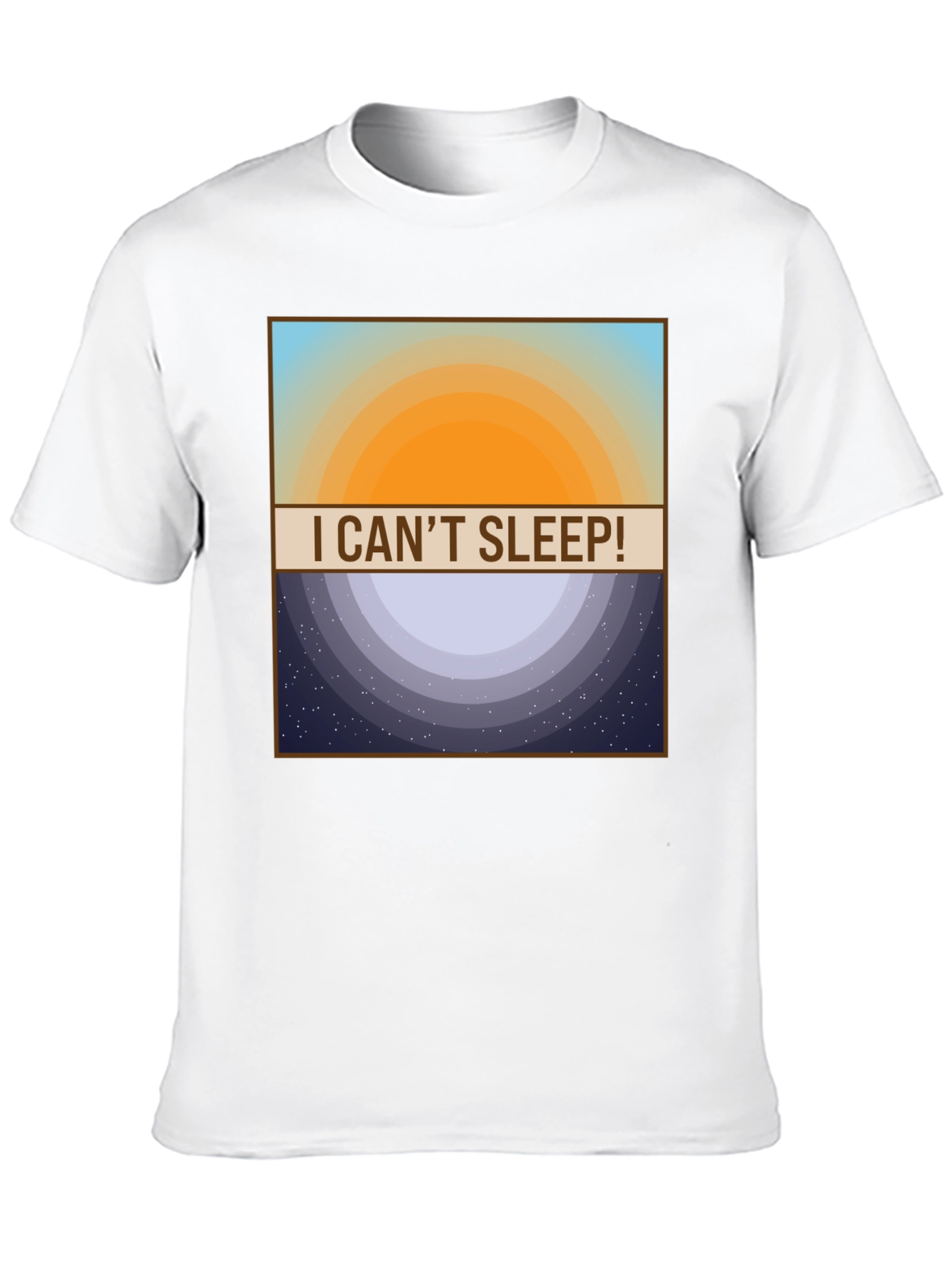 I Cant Sleep! T-Shirt - Day and Night Design